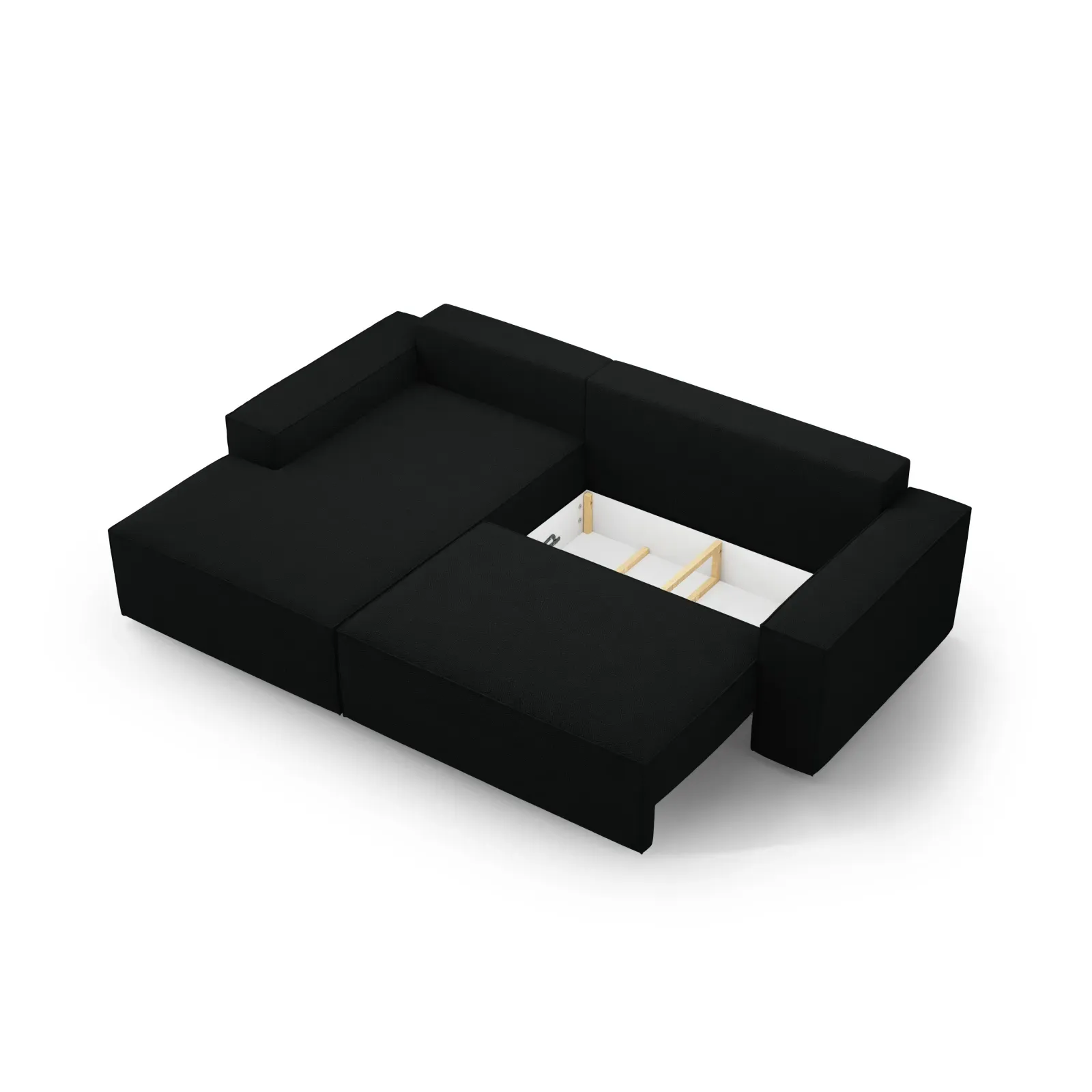 Jodie 3-Sitzer Ecksofa Links mit Schlaffunktion und Bettkasten mit Bezug aus Samt, Strukturstoff oder Boucle, 246x151 cm - Image 24