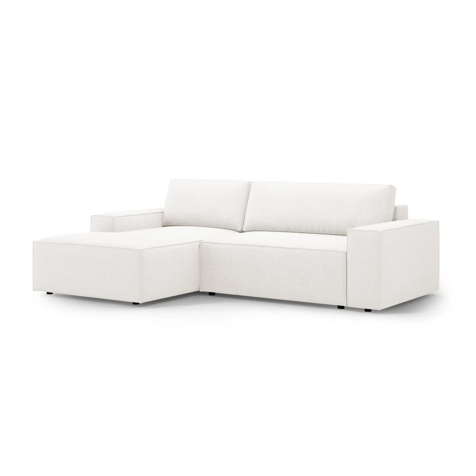 Jodie 3-Sitzer Ecksofa Links mit Schlaffunktion und Bettkasten mit Bezug aus Samt, Strukturstoff oder Boucle, 246x151 cm - Image 3