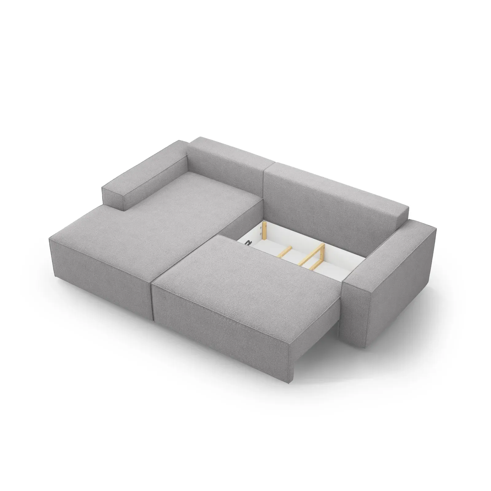 Jodie 3-Sitzer Ecksofa Links mit Schlaffunktion und Bettkasten mit Bezug aus Samt, Strukturstoff oder Boucle, 246x151 cm - Image 33
