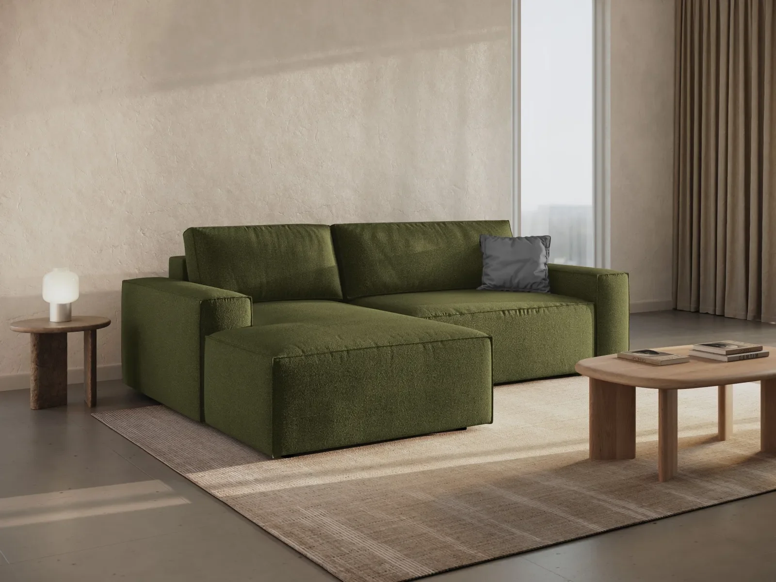 Jodie 3-Sitzer Ecksofa Links mit Schlaffunktion und Bettkasten mit Bezug aus Samt, Strukturstoff oder Boucle, 246x151 cm - Image 47