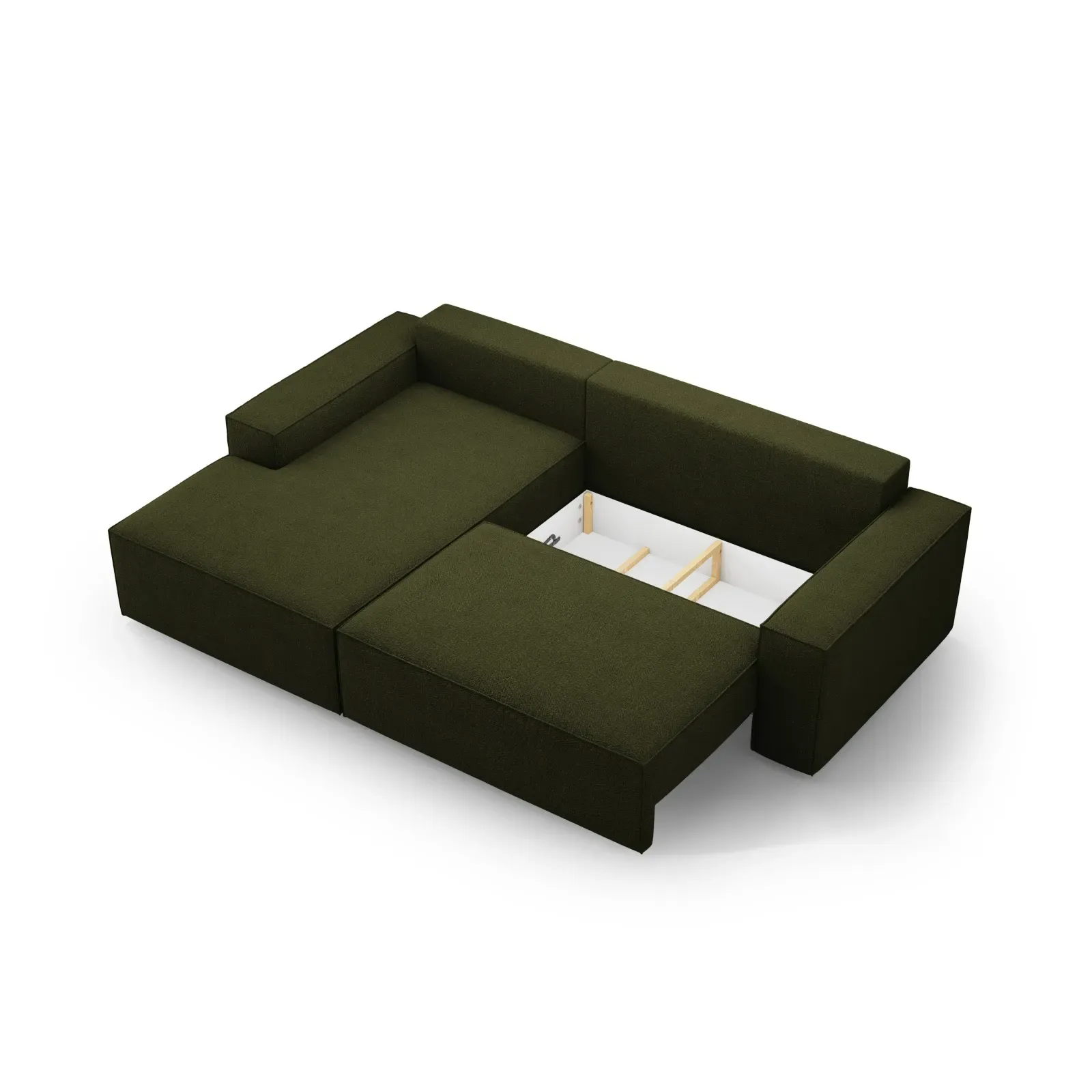 Jodie 3-Sitzer Ecksofa Links mit Schlaffunktion und Bettkasten mit Bezug aus Samt, Strukturstoff oder Boucle, 246x151 cm - Image 51