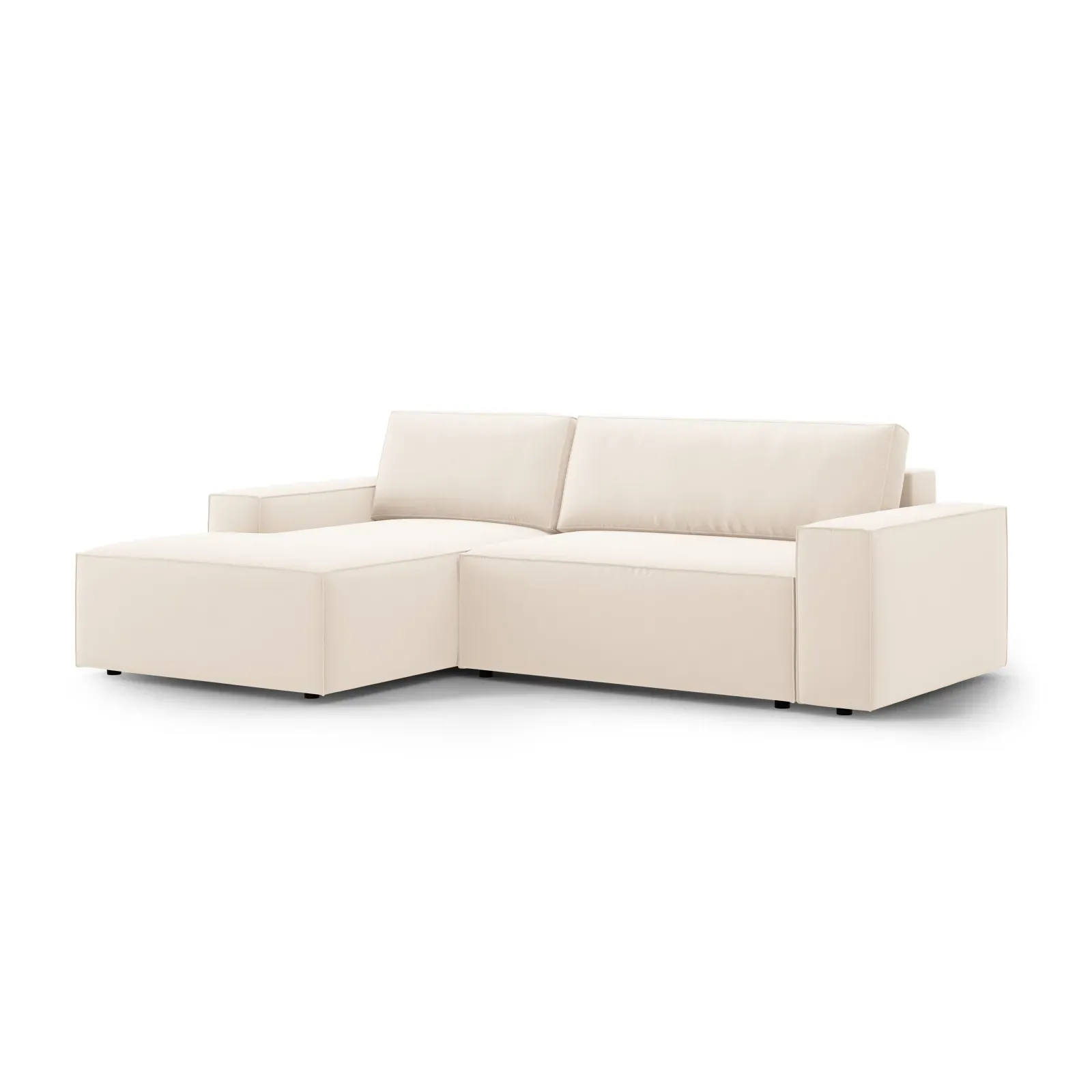 Jodie 3-Sitzer Ecksofa Links mit Schlaffunktion und Bettkasten mit Bezug aus Samt, Strukturstoff oder Boucle, 246x151 cm - Image 57