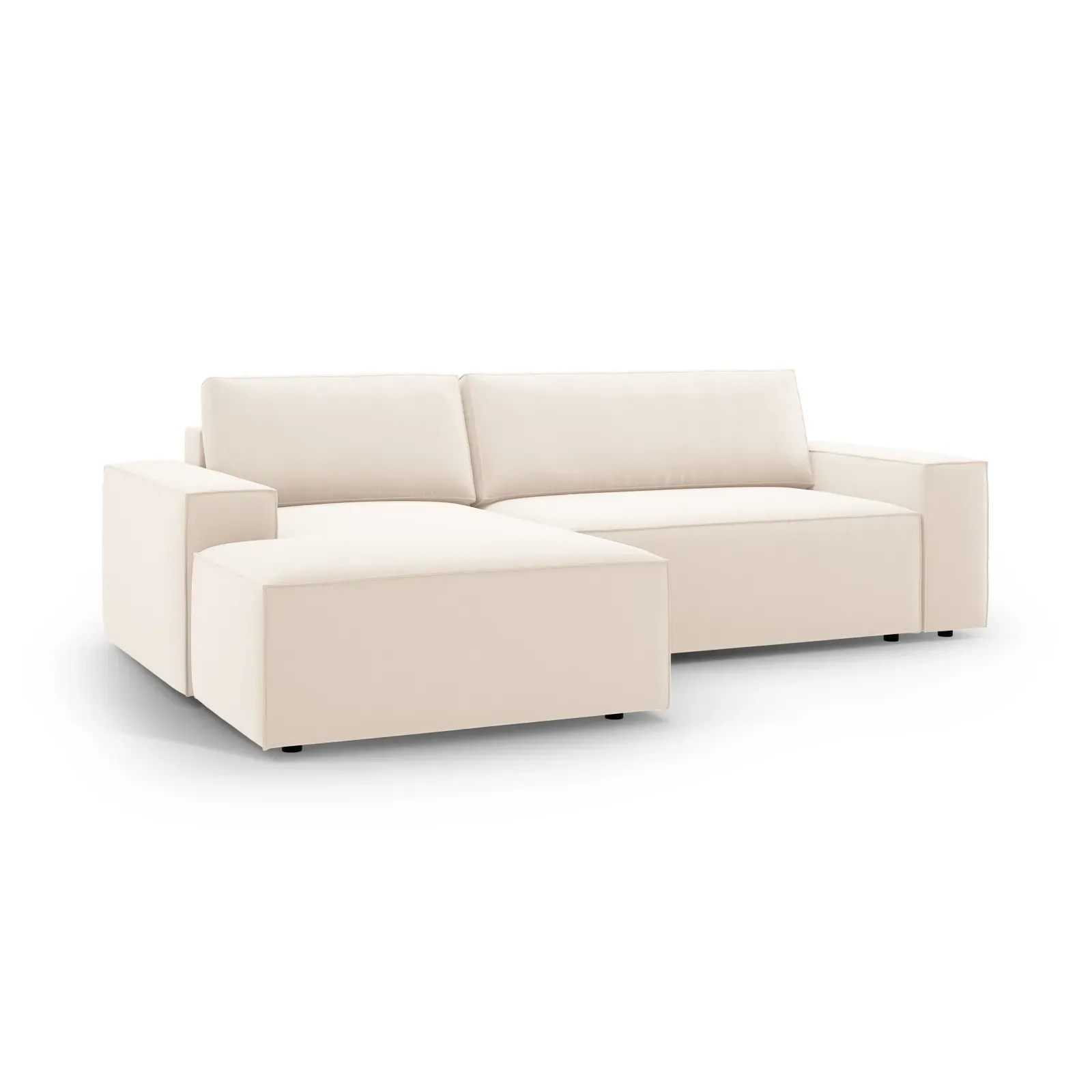 Jodie 3-Sitzer Ecksofa Links mit Schlaffunktion und Bettkasten mit Bezug aus Samt, Strukturstoff oder Boucle, 246x151 cm - Image 58