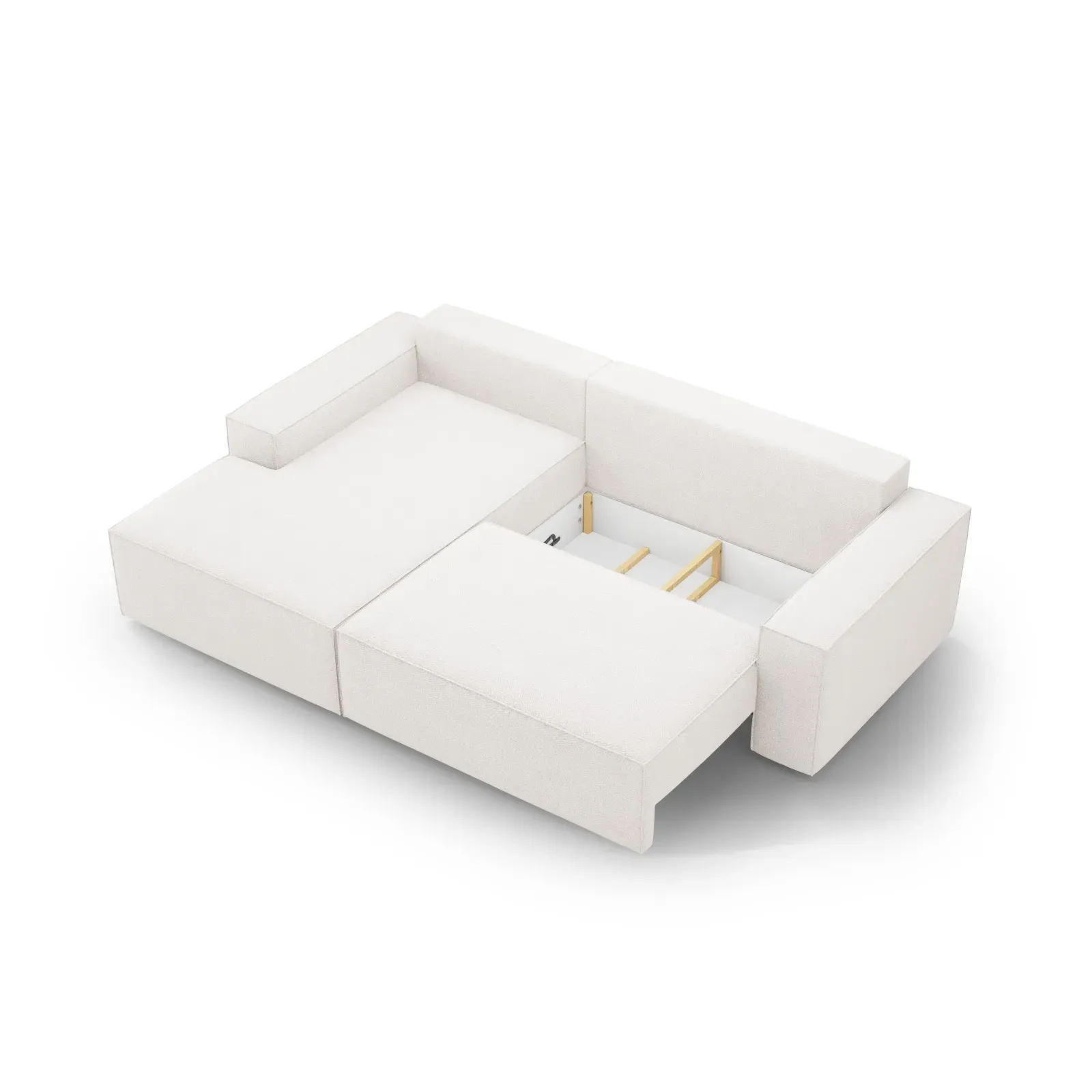 Jodie 3-Sitzer Ecksofa Links mit Schlaffunktion und Bettkasten mit Bezug aus Samt, Strukturstoff oder Boucle, 246x151 cm - Image 6