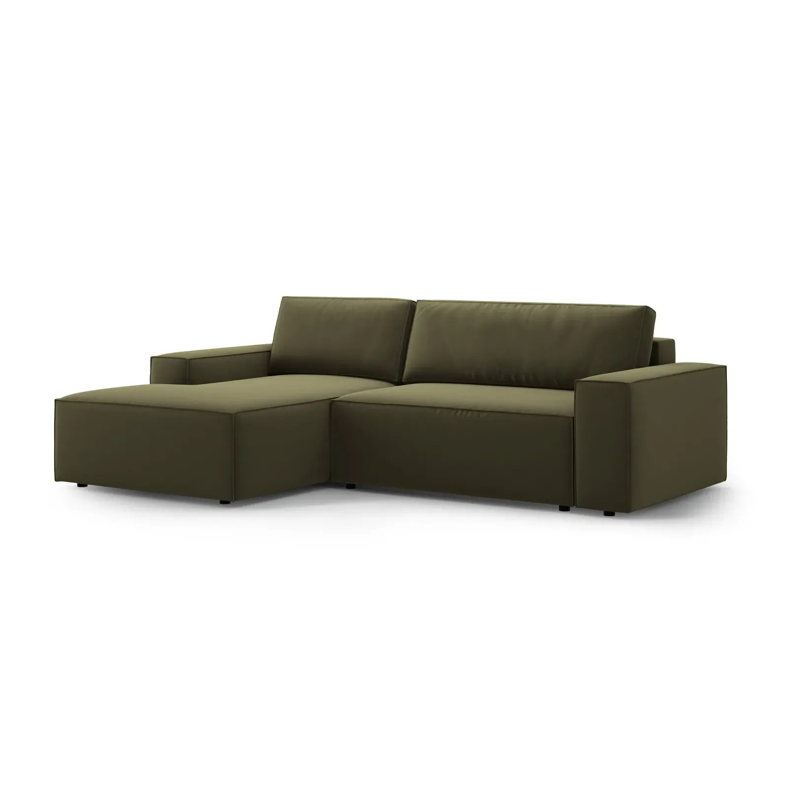 Jodie 3-Sitzer Ecksofa Links mit Schlaffunktion und Bettkasten mit Bezug aus Samt, Strukturstoff oder Boucle, 246x151 cm - Image 66