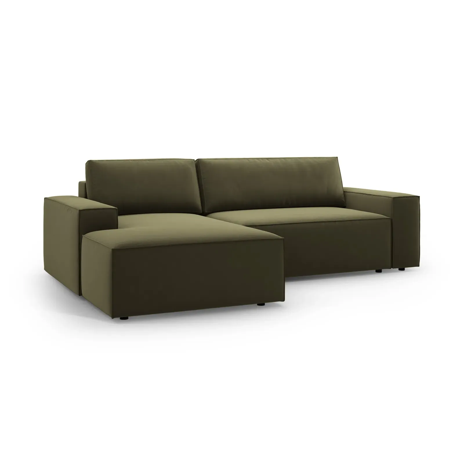 Jodie 3-Sitzer Ecksofa Links mit Schlaffunktion und Bettkasten mit Bezug aus Samt, Strukturstoff oder Boucle, 246x151 cm - Image 67