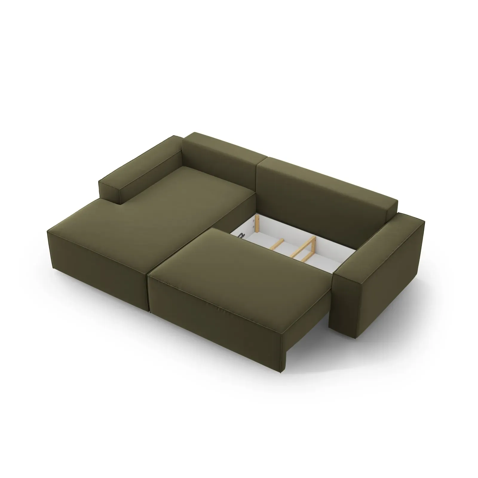 Jodie 3-Sitzer Ecksofa Links mit Schlaffunktion und Bettkasten mit Bezug aus Samt, Strukturstoff oder Boucle, 246x151 cm - Image 69