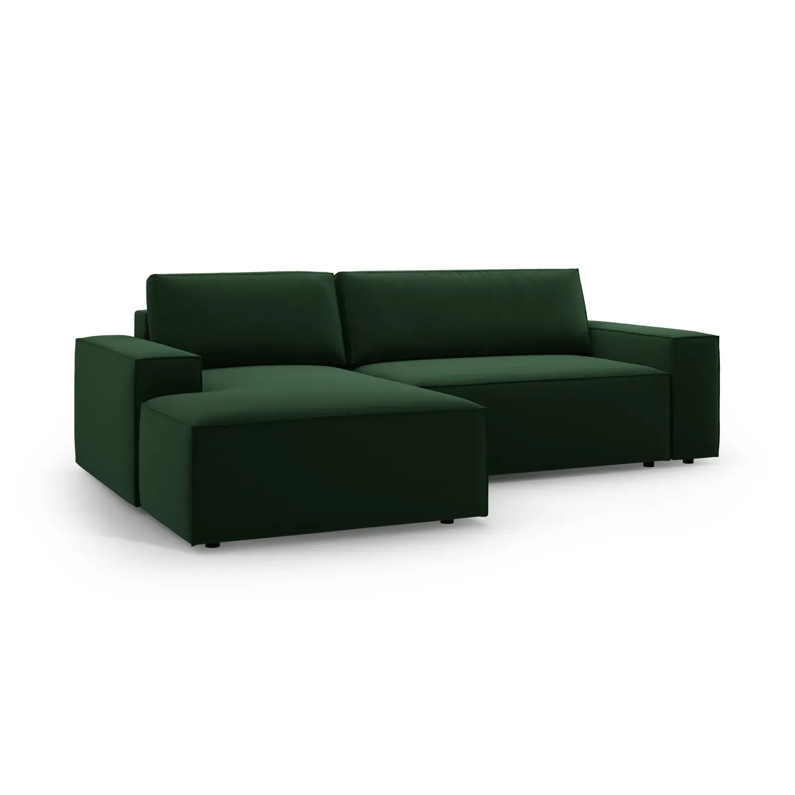 Jodie 3-Sitzer Ecksofa Links mit Schlaffunktion und Bettkasten mit Bezug aus Samt, Strukturstoff oder Boucle, 246x151 cm - Image 76