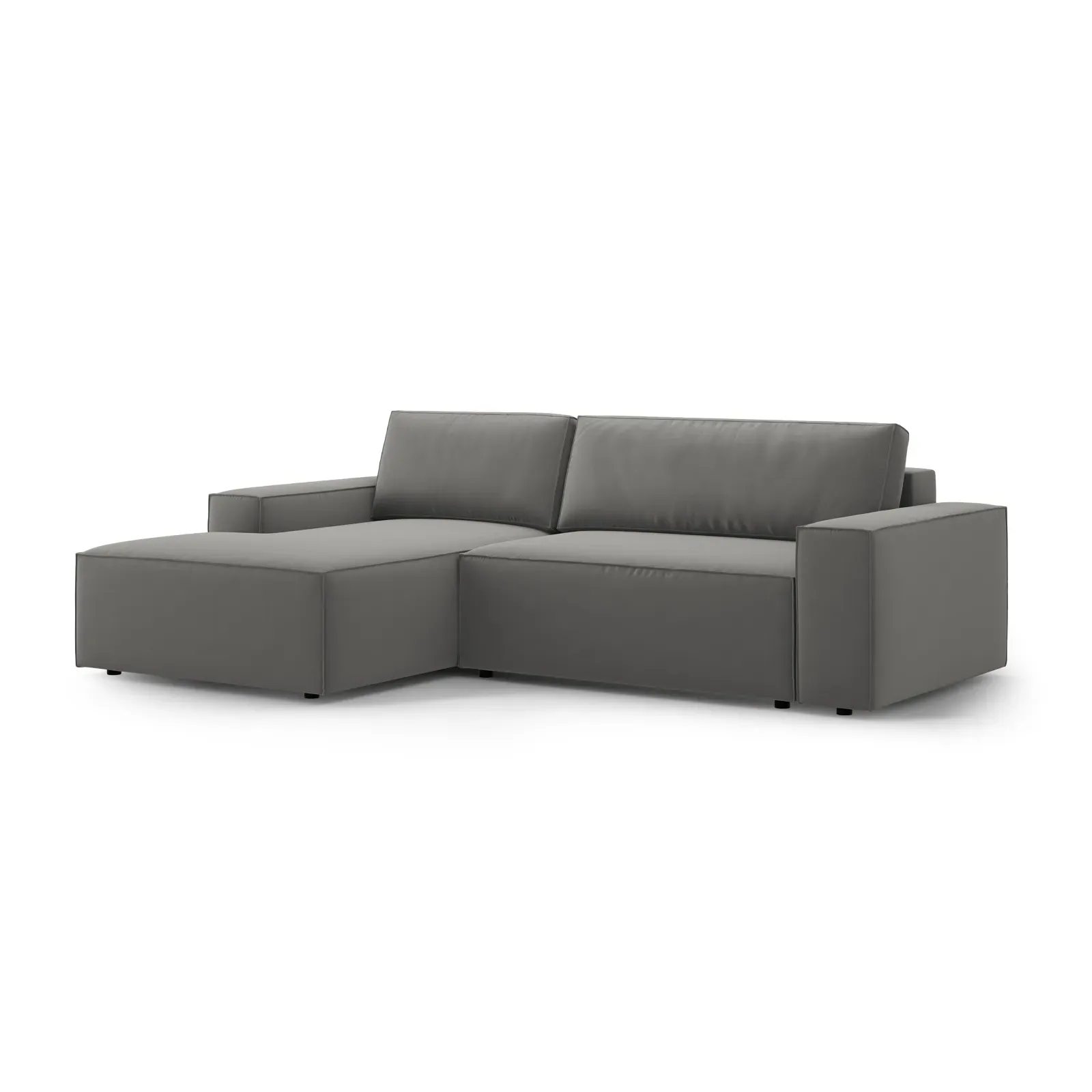 Jodie 3-Sitzer Ecksofa Links mit Schlaffunktion und Bettkasten mit Bezug aus Samt, Strukturstoff oder Boucle, 246x151 cm - Image 93