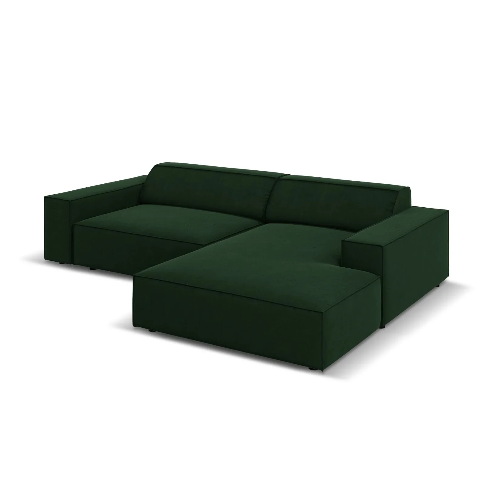 Jodie 3-Sitzer Ecksofa, Rechte Seite, aus Samt oder Strukturstoff, 224x166 cm - Image 13