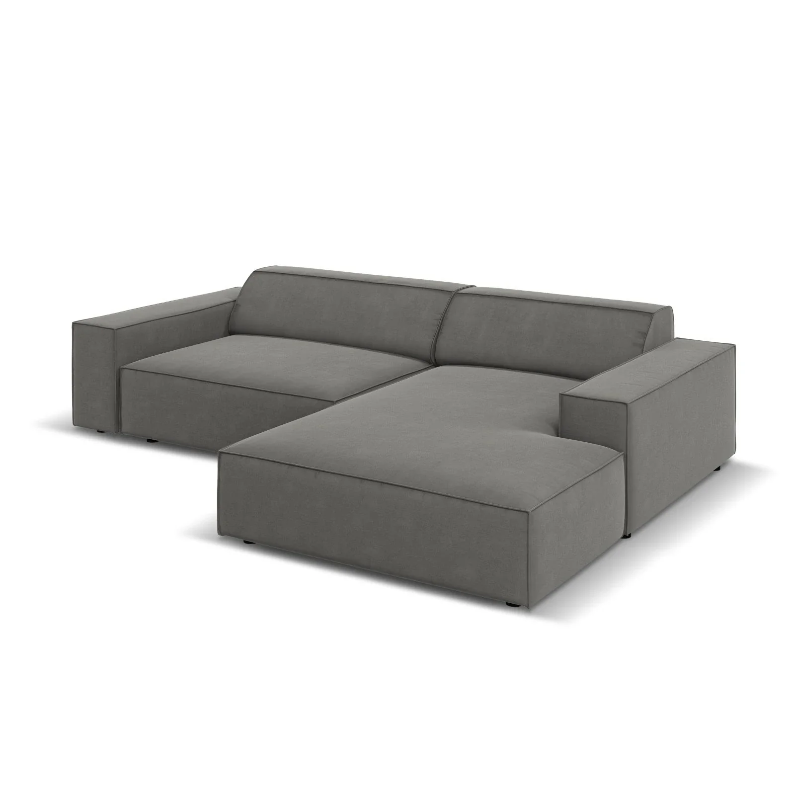 Jodie 3-Sitzer Ecksofa, Rechte Seite, aus Samt oder Strukturstoff, 224x166 cm - Image 23