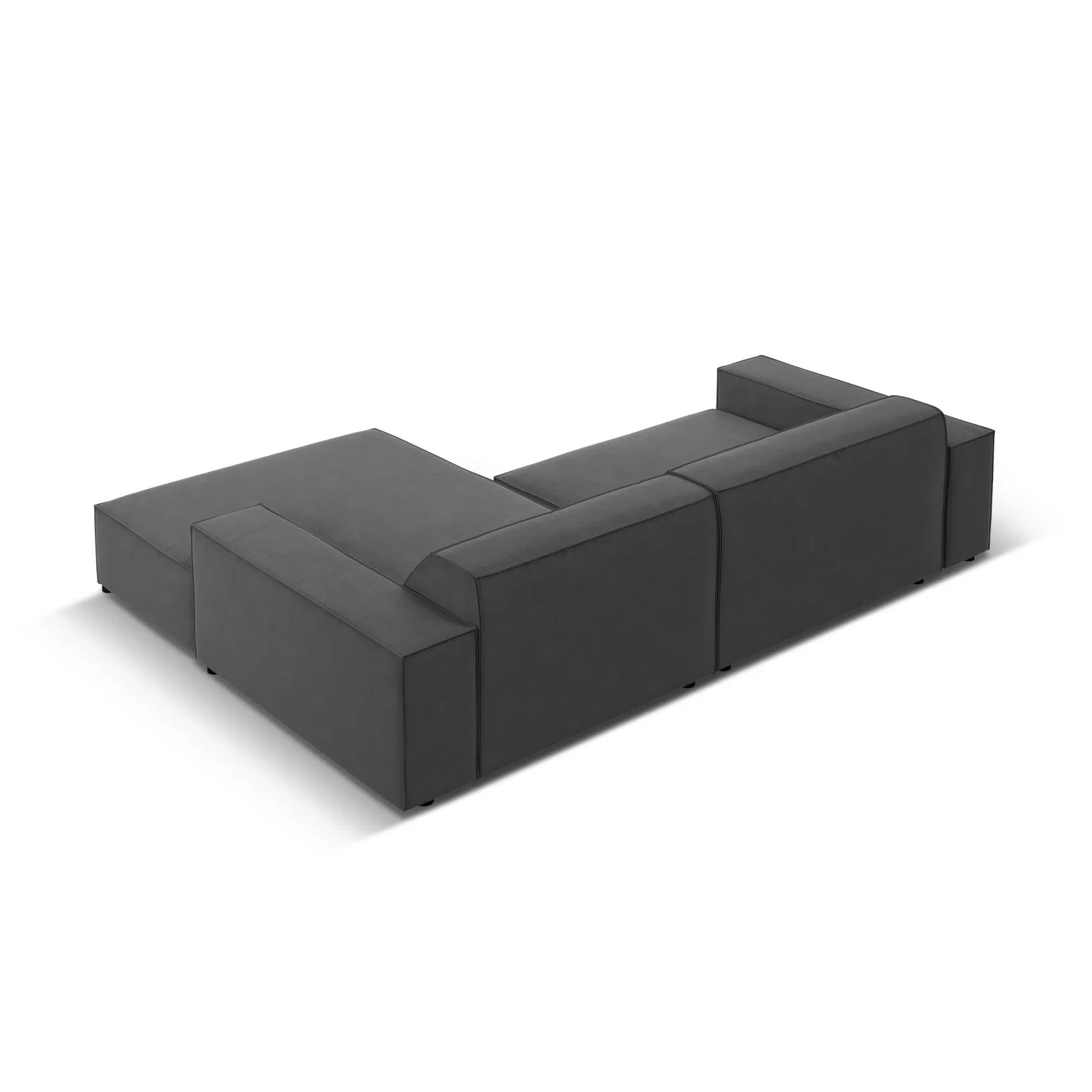 Jodie 3-Sitzer Ecksofa, Rechte Seite, aus Samt oder Strukturstoff, 224x166 cm - Image 29