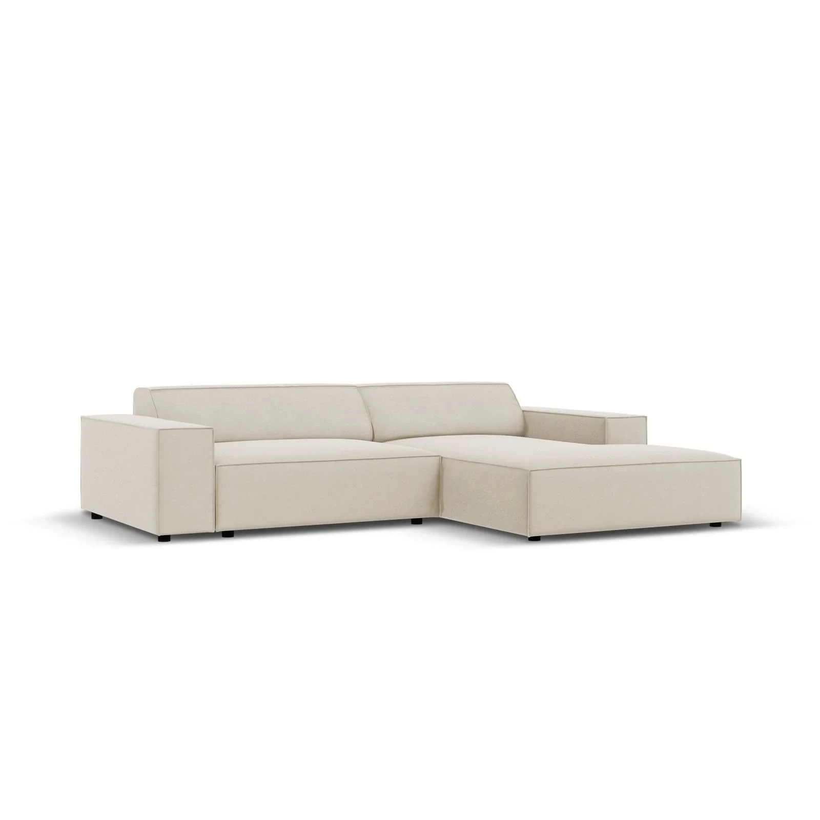 Jodie 3-Sitzer Ecksofa, Rechte Seite, aus Samt oder Strukturstoff, 224x166 cm - Image 37
