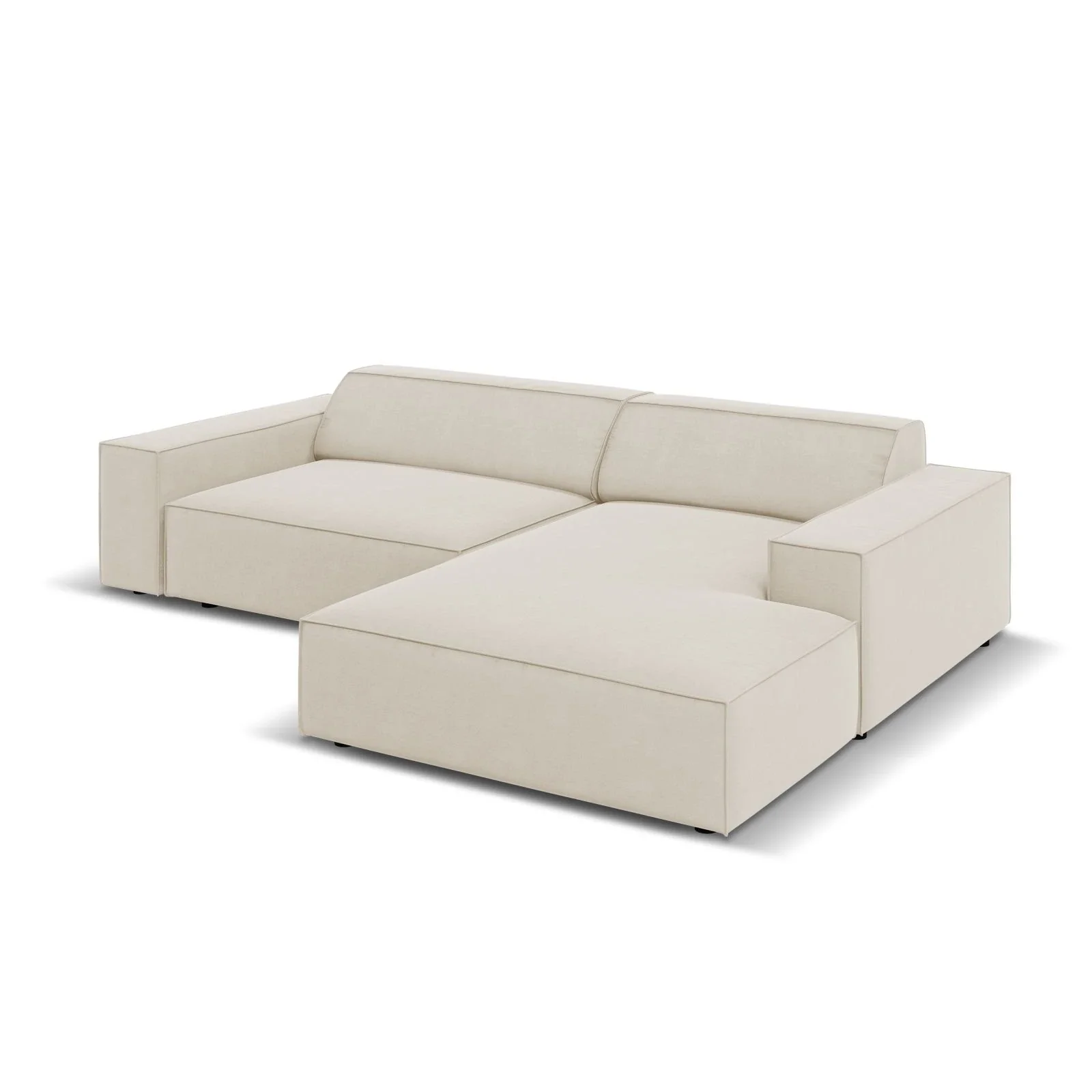 Jodie 3-Sitzer Ecksofa, Rechte Seite, aus Samt oder Strukturstoff, 224x166 cm - Image 38