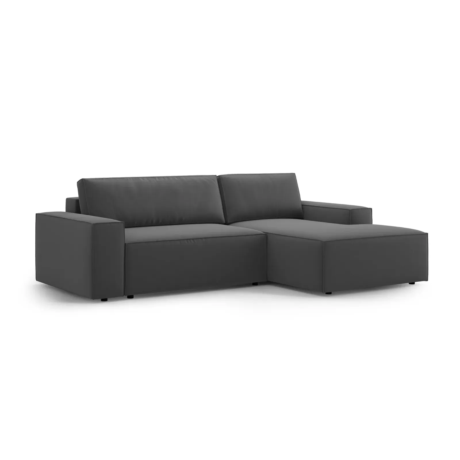 Jodie 3-Sitzer Ecksofa Rechts mit Schlaffunktion und Bettkasten mit Bezug aus Samt, Strukturstoff oder Boucle, 246x151 cm - Image 102