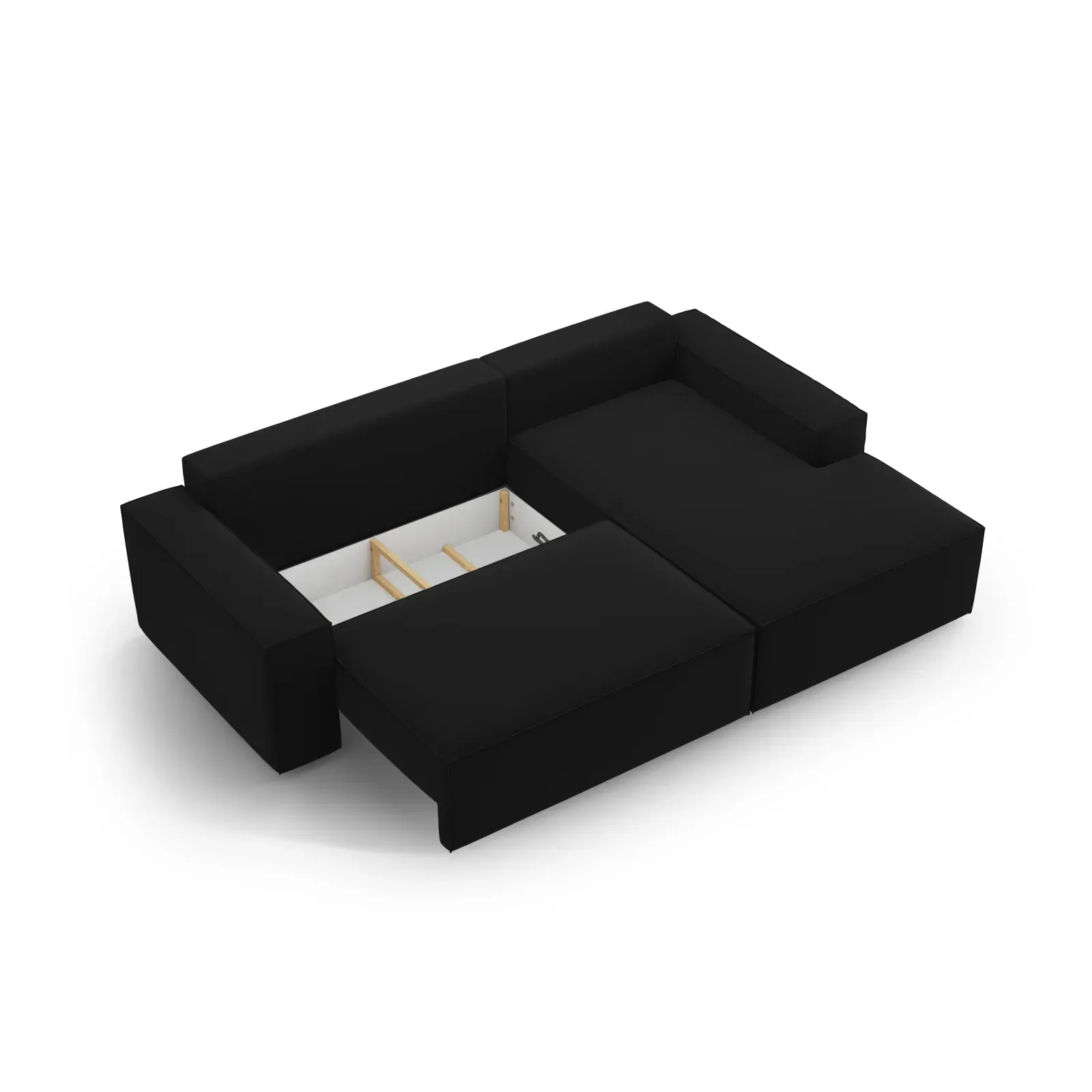 Jodie 3-Sitzer Ecksofa Rechts mit Schlaffunktion und Bettkasten mit Bezug aus Samt, Strukturstoff oder Boucle, 246x151 cm - Image 114