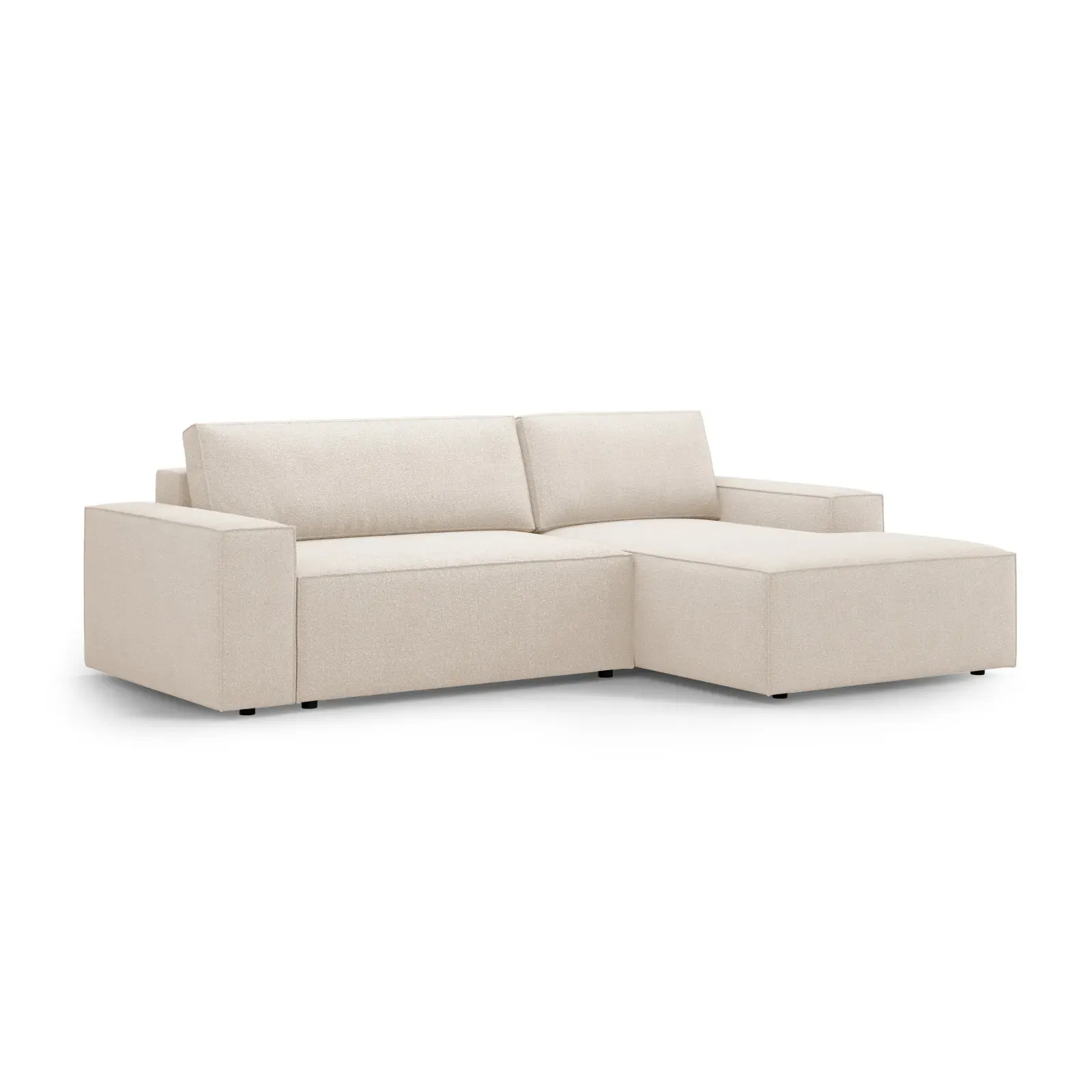 Jodie 3-Sitzer Ecksofa Rechts mit Schlaffunktion und Bettkasten mit Bezug aus Samt, Strukturstoff oder Boucle, 246x151 cm - Image 12