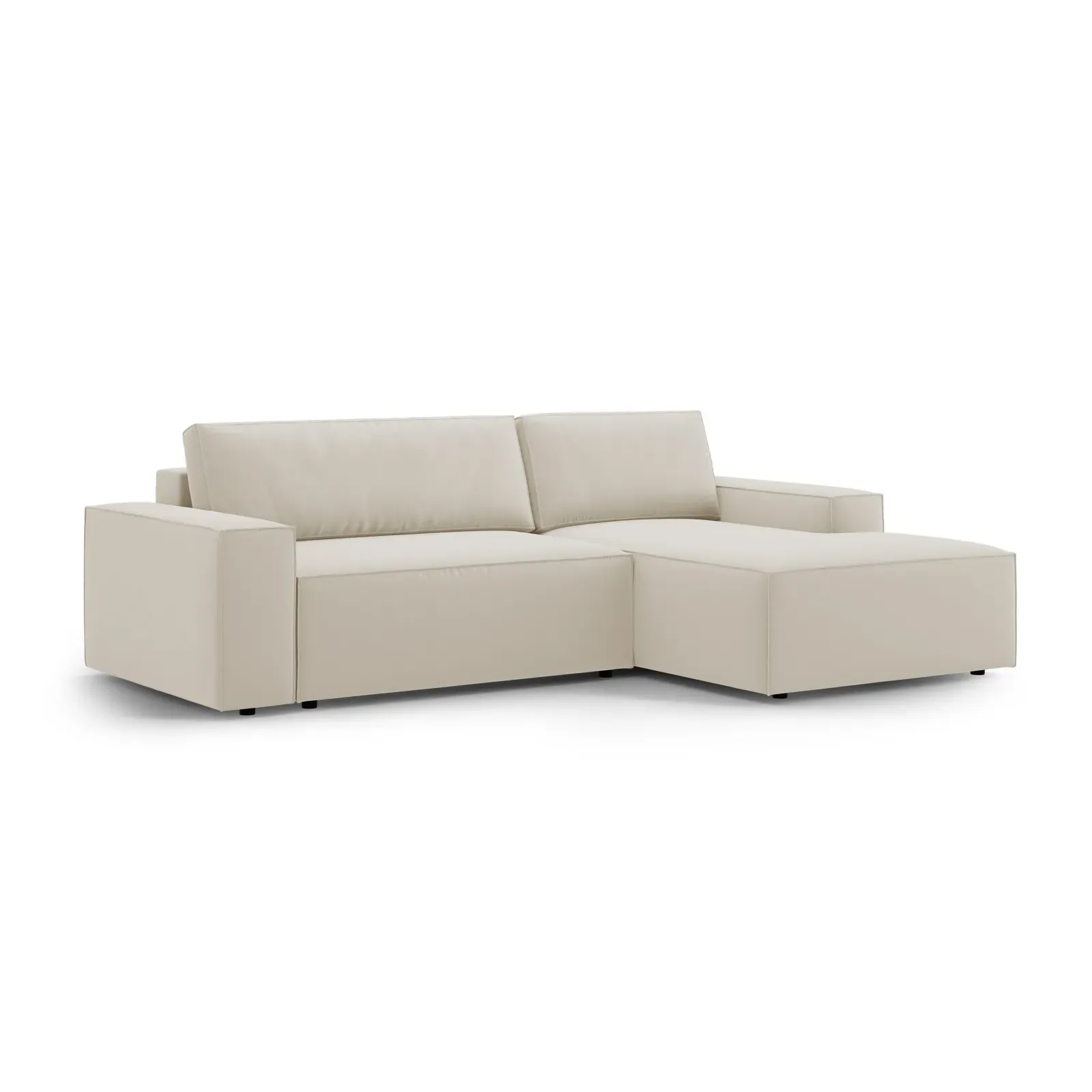 Jodie 3-Sitzer Ecksofa Rechts mit Schlaffunktion und Bettkasten mit Bezug aus Samt, Strukturstoff oder Boucle, 246x151 cm - Image 121