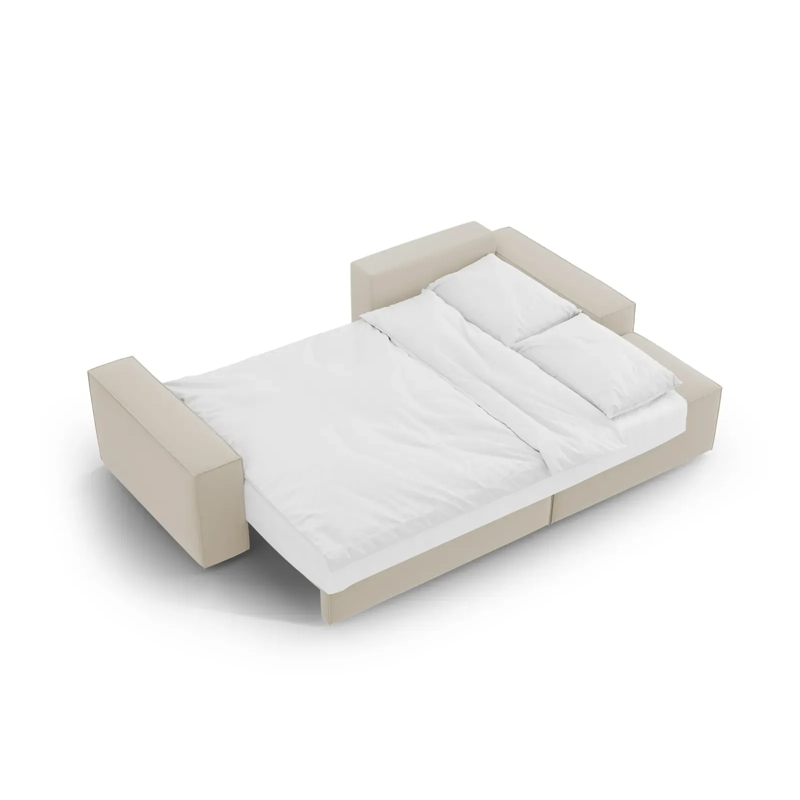 Jodie 3-Sitzer Ecksofa Rechts mit Schlaffunktion und Bettkasten mit Bezug aus Samt, Strukturstoff oder Boucle, 246x151 cm - Image 125