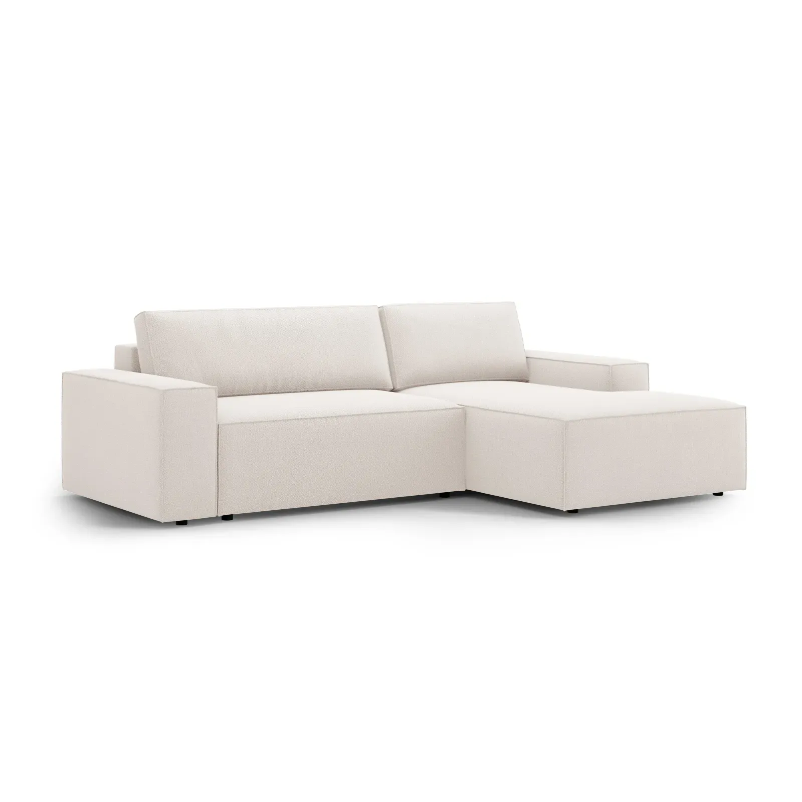 Jodie 3-Sitzer Ecksofa Rechts mit Schlaffunktion und Bettkasten mit Bezug aus Samt, Strukturstoff oder Boucle, 246x151 cm - Image 130