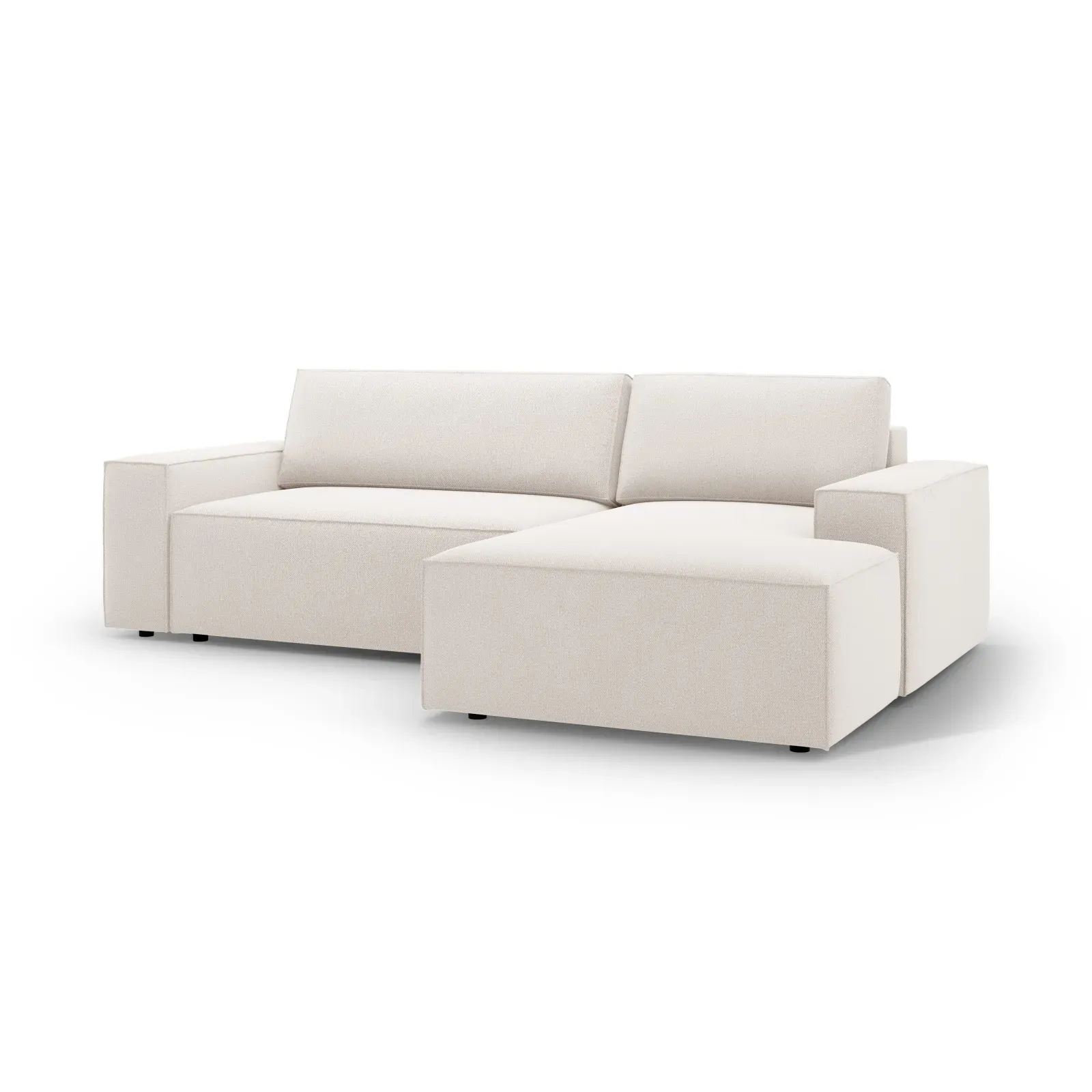 Jodie 3-Sitzer Ecksofa Rechts mit Schlaffunktion und Bettkasten mit Bezug aus Samt, Strukturstoff oder Boucle, 246x151 cm - Image 131