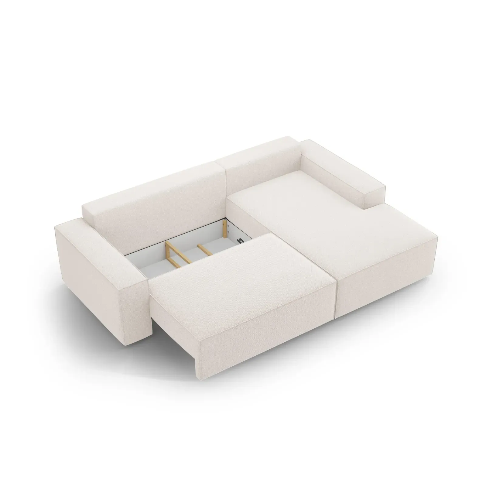Jodie 3-Sitzer Ecksofa Rechts mit Schlaffunktion und Bettkasten mit Bezug aus Samt, Strukturstoff oder Boucle, 246x151 cm - Image 133
