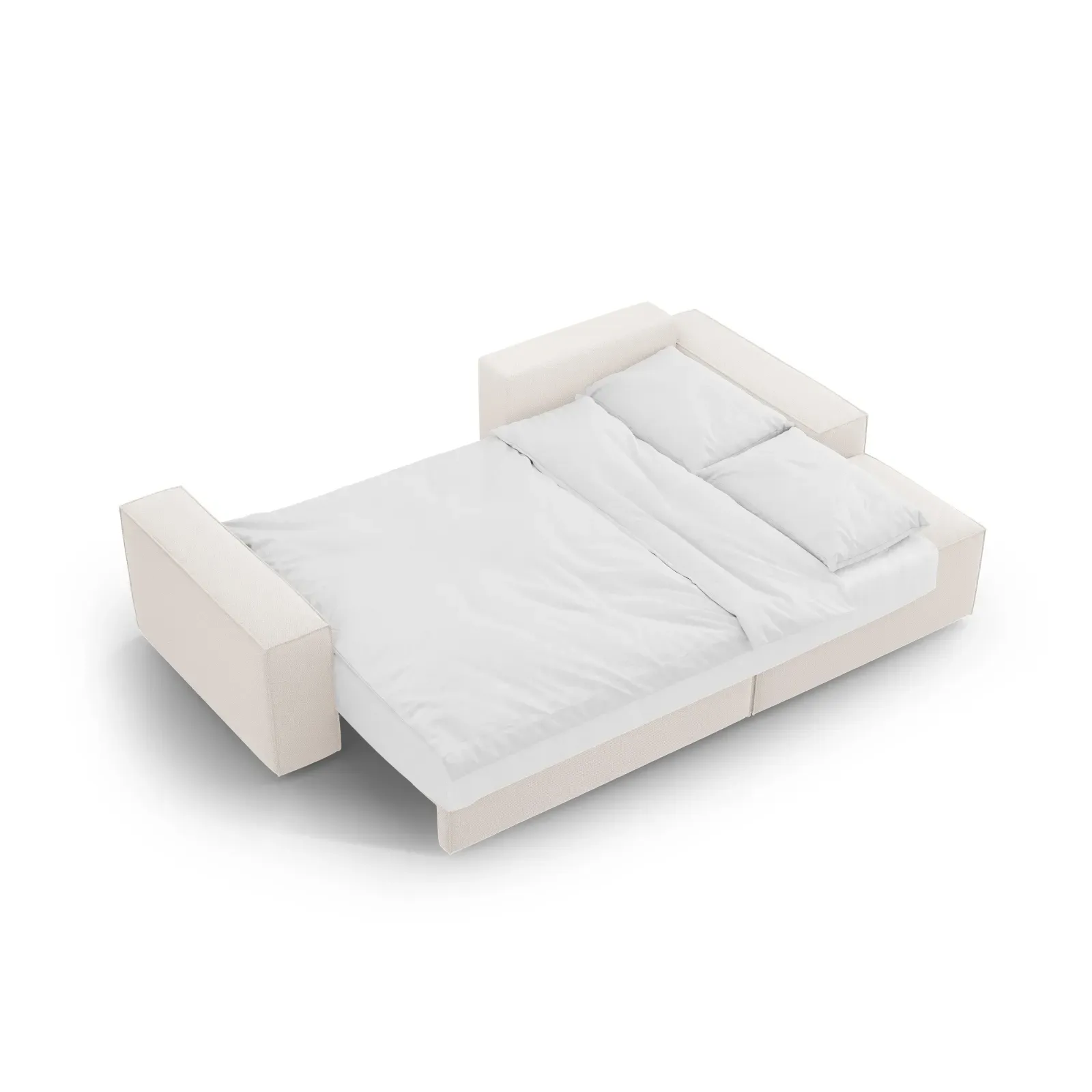 Jodie 3-Sitzer Ecksofa Rechts mit Schlaffunktion und Bettkasten mit Bezug aus Samt, Strukturstoff oder Boucle, 246x151 cm - Image 134