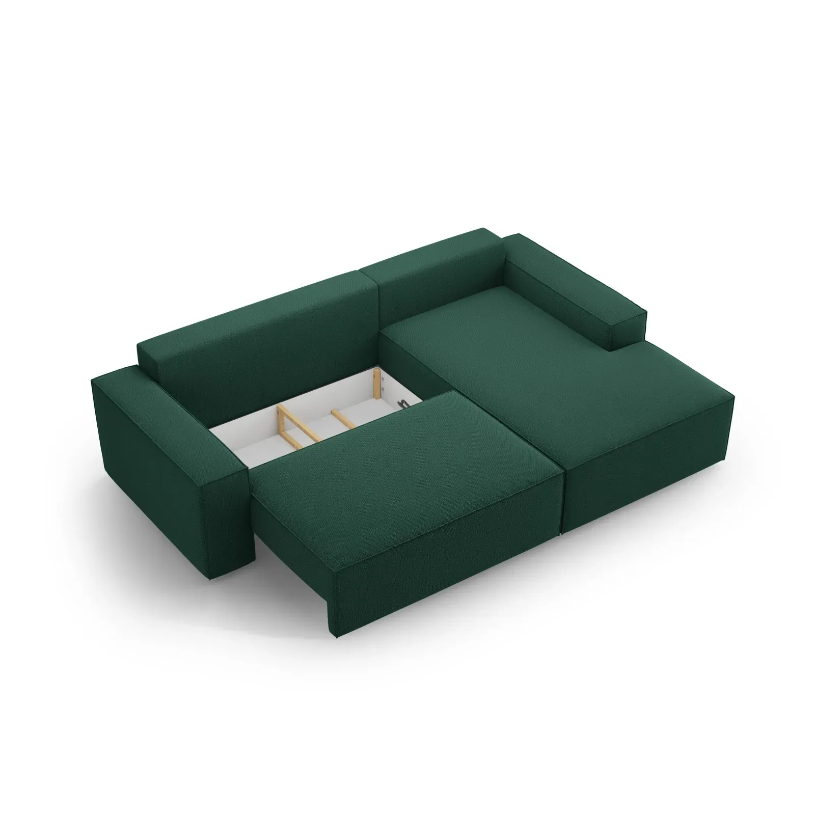 Jodie 3-Sitzer Ecksofa Rechts mit Schlaffunktion und Bettkasten mit Bezug aus Samt, Strukturstoff oder Boucle, 246x151 cm - Image 142