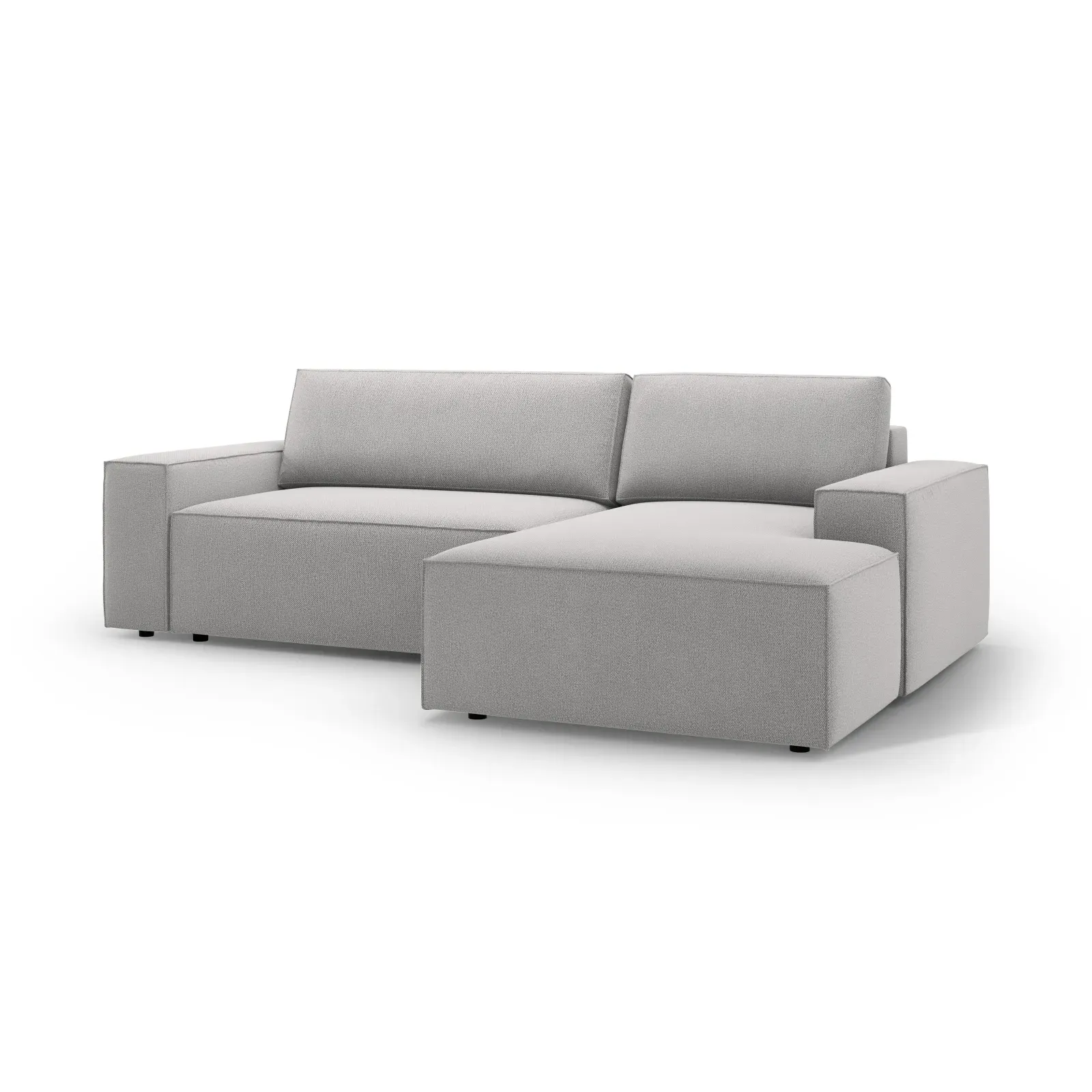 Jodie 3-Sitzer Ecksofa Rechts mit Schlaffunktion und Bettkasten mit Bezug aus Samt, Strukturstoff oder Boucle, 246x151 cm - Image 157