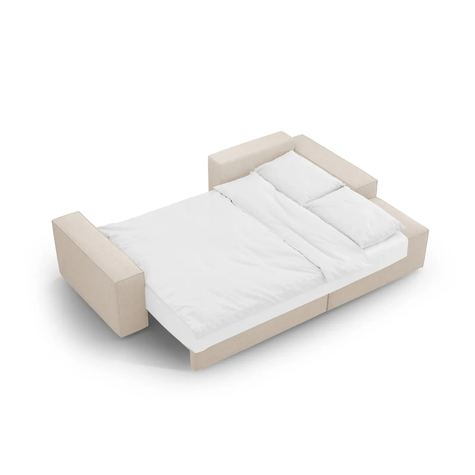 Jodie 3-Sitzer Ecksofa Rechts mit Schlaffunktion und Bettkasten mit Bezug aus Samt, Strukturstoff oder Boucle, 246x151 cm - Image 16