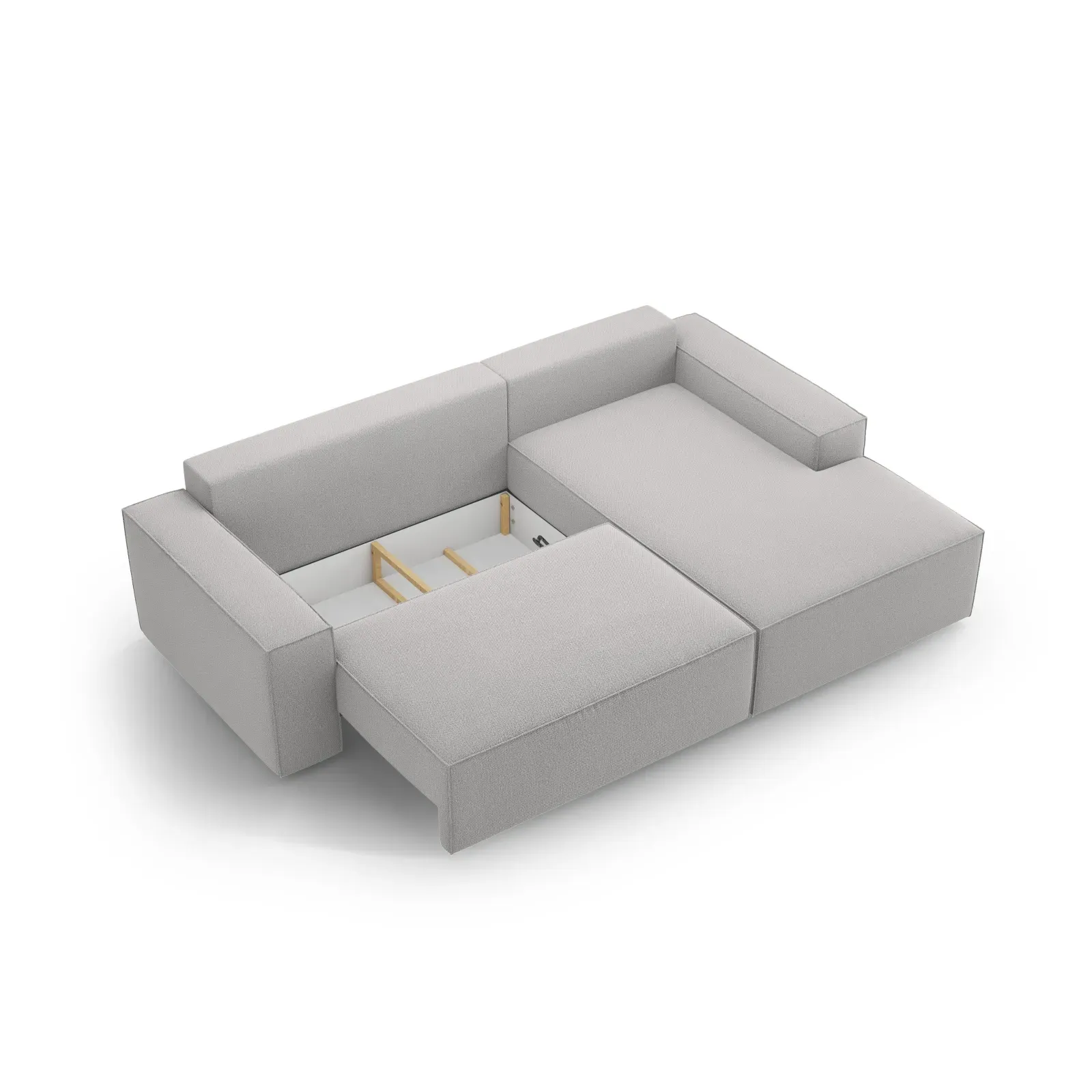 Jodie 3-Sitzer Ecksofa Rechts mit Schlaffunktion und Bettkasten mit Bezug aus Samt, Strukturstoff oder Boucle, 246x151 cm - Image 160