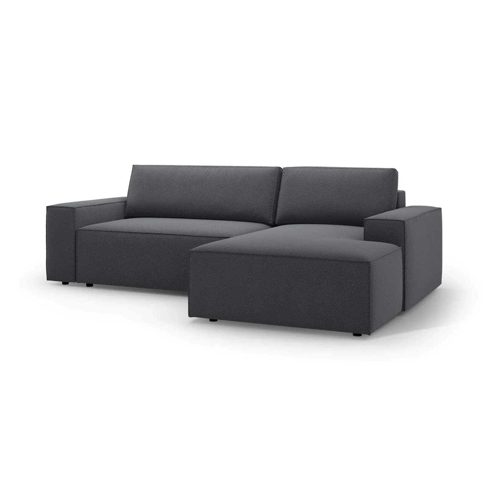 Jodie 3-Sitzer Ecksofa Rechts mit Schlaffunktion und Bettkasten mit Bezug aus Samt, Strukturstoff oder Boucle, 246x151 cm - Image 167