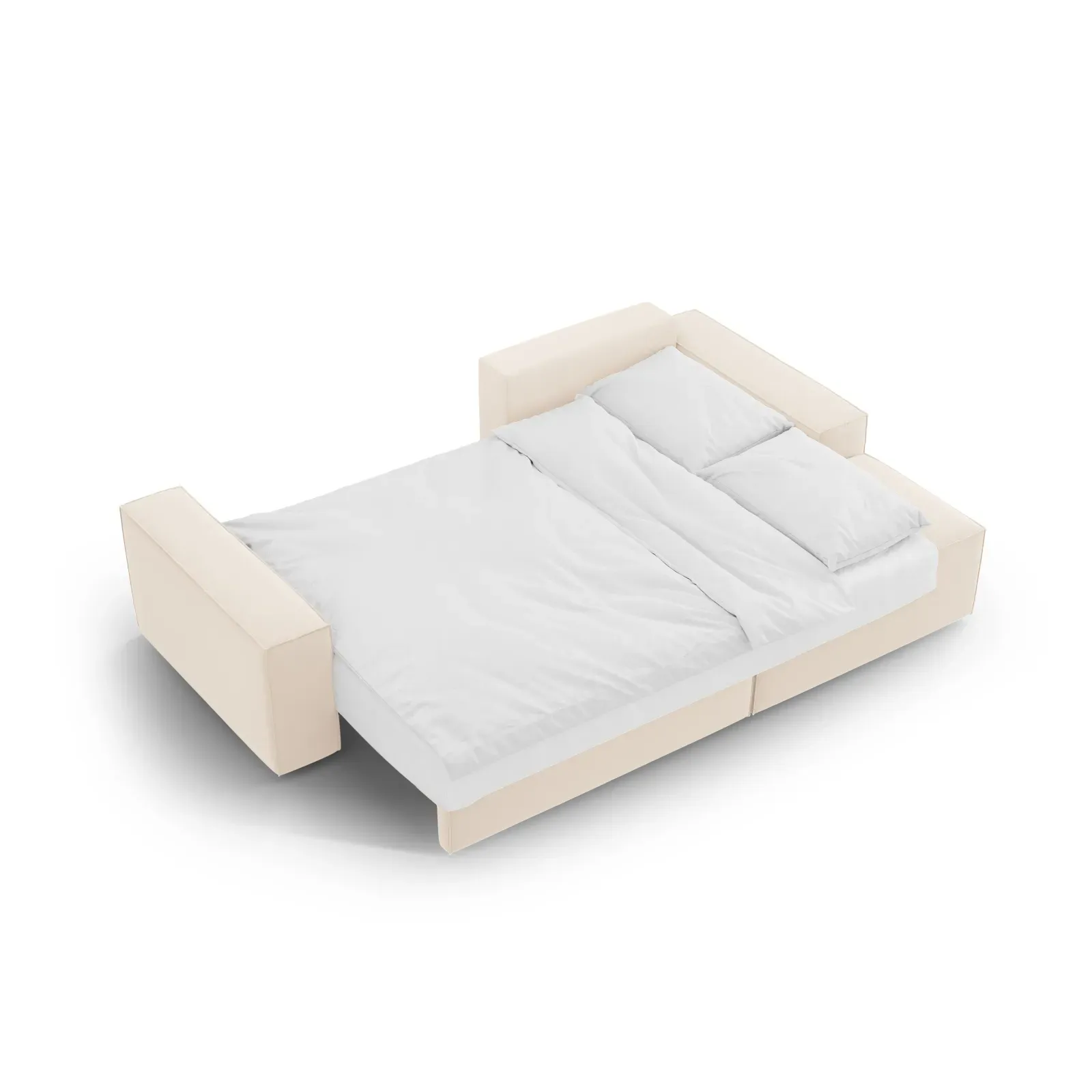 Jodie 3-Sitzer Ecksofa Rechts mit Schlaffunktion und Bettkasten mit Bezug aus Samt, Strukturstoff oder Boucle, 246x151 cm - Image 17