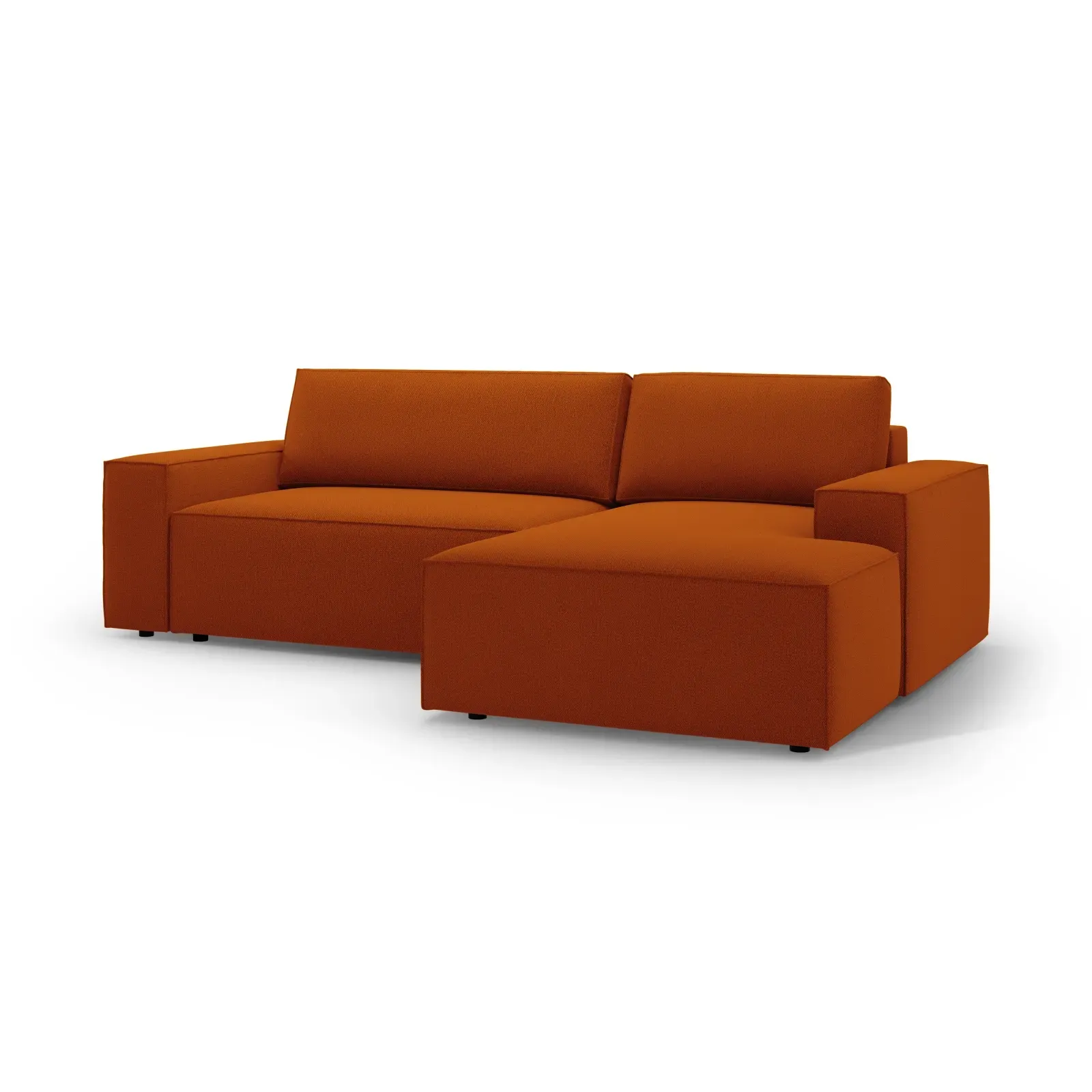 Jodie 3-Sitzer Ecksofa Rechts mit Schlaffunktion und Bettkasten mit Bezug aus Samt, Strukturstoff oder Boucle, 246x151 cm - Image 185
