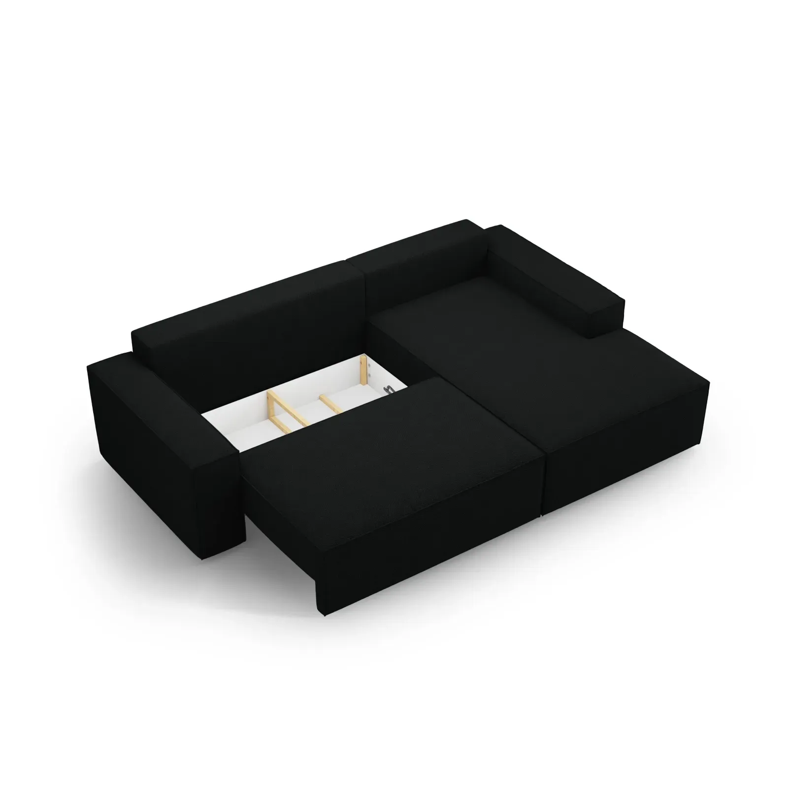 Jodie 3-Sitzer Ecksofa Rechts mit Schlaffunktion und Bettkasten mit Bezug aus Samt, Strukturstoff oder Boucle, 246x151 cm - Image 25