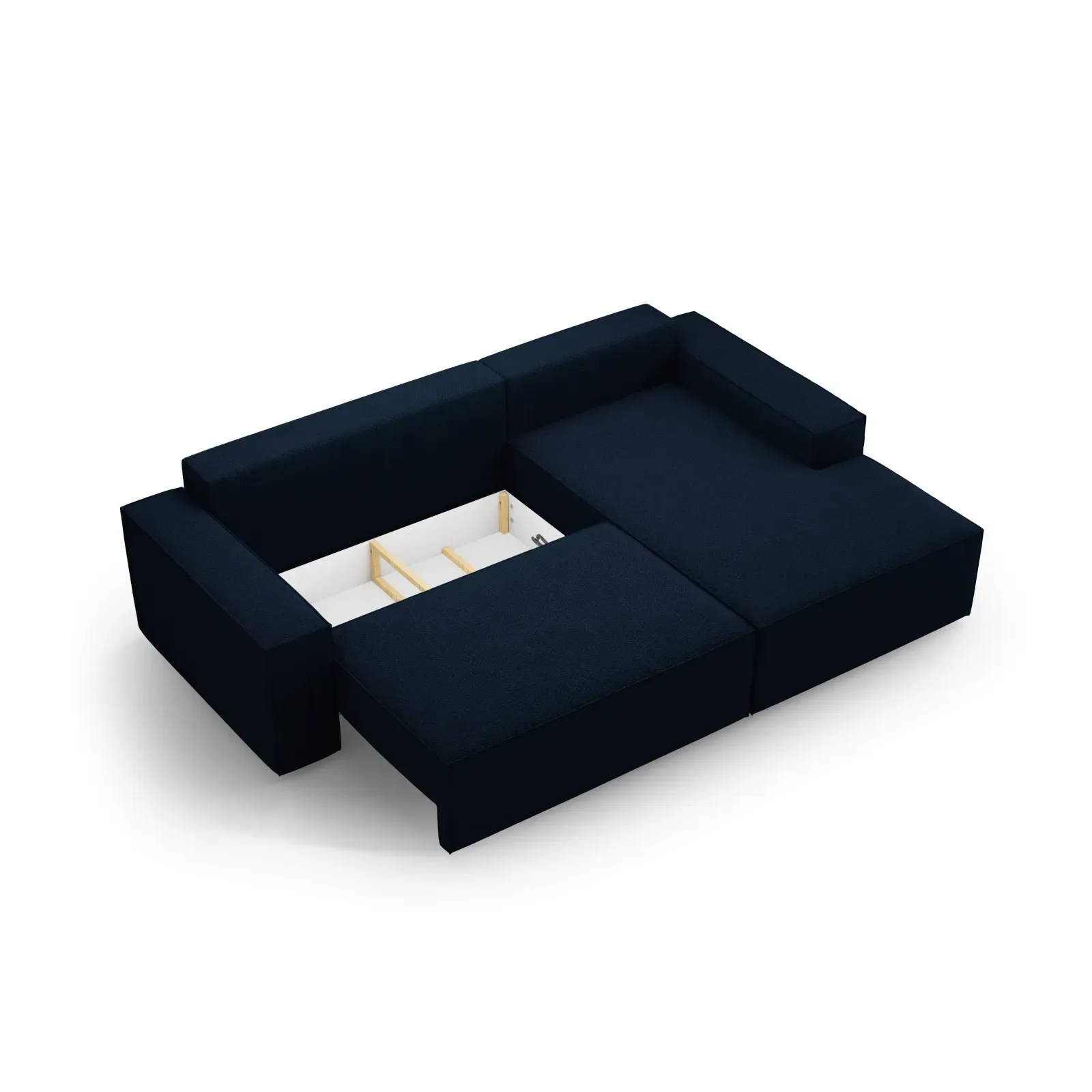 Jodie 3-Sitzer Ecksofa Rechts mit Schlaffunktion und Bettkasten mit Bezug aus Samt, Strukturstoff oder Boucle, 246x151 cm - Image 43