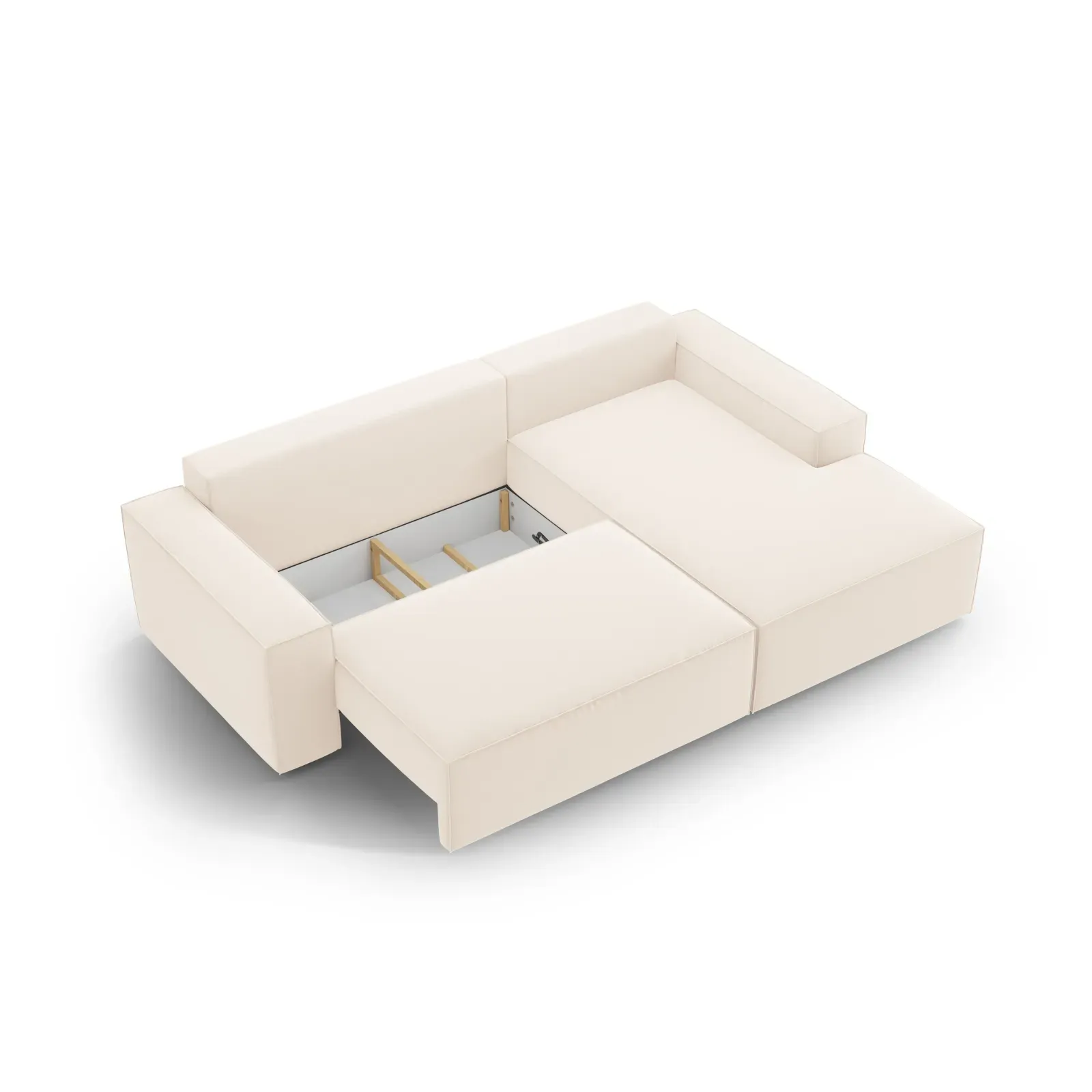 Jodie 3-Sitzer Ecksofa Rechts mit Schlaffunktion und Bettkasten mit Bezug aus Samt, Strukturstoff oder Boucle, 246x151 cm - Image 62