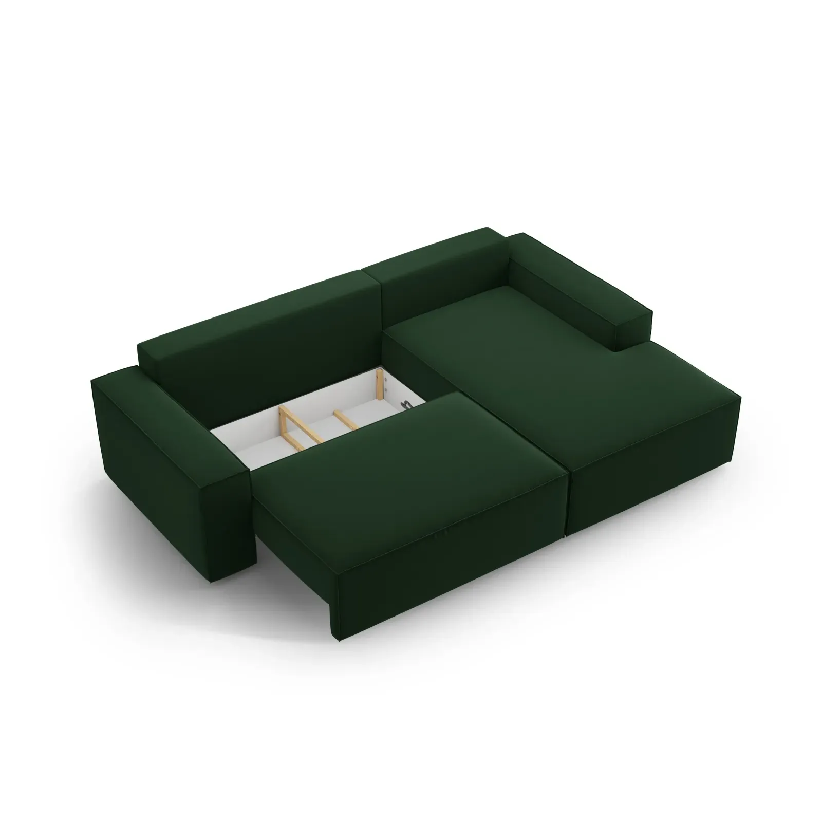 Jodie 3-Sitzer Ecksofa Rechts mit Schlaffunktion und Bettkasten mit Bezug aus Samt, Strukturstoff oder Boucle, 246x151 cm - Image 78