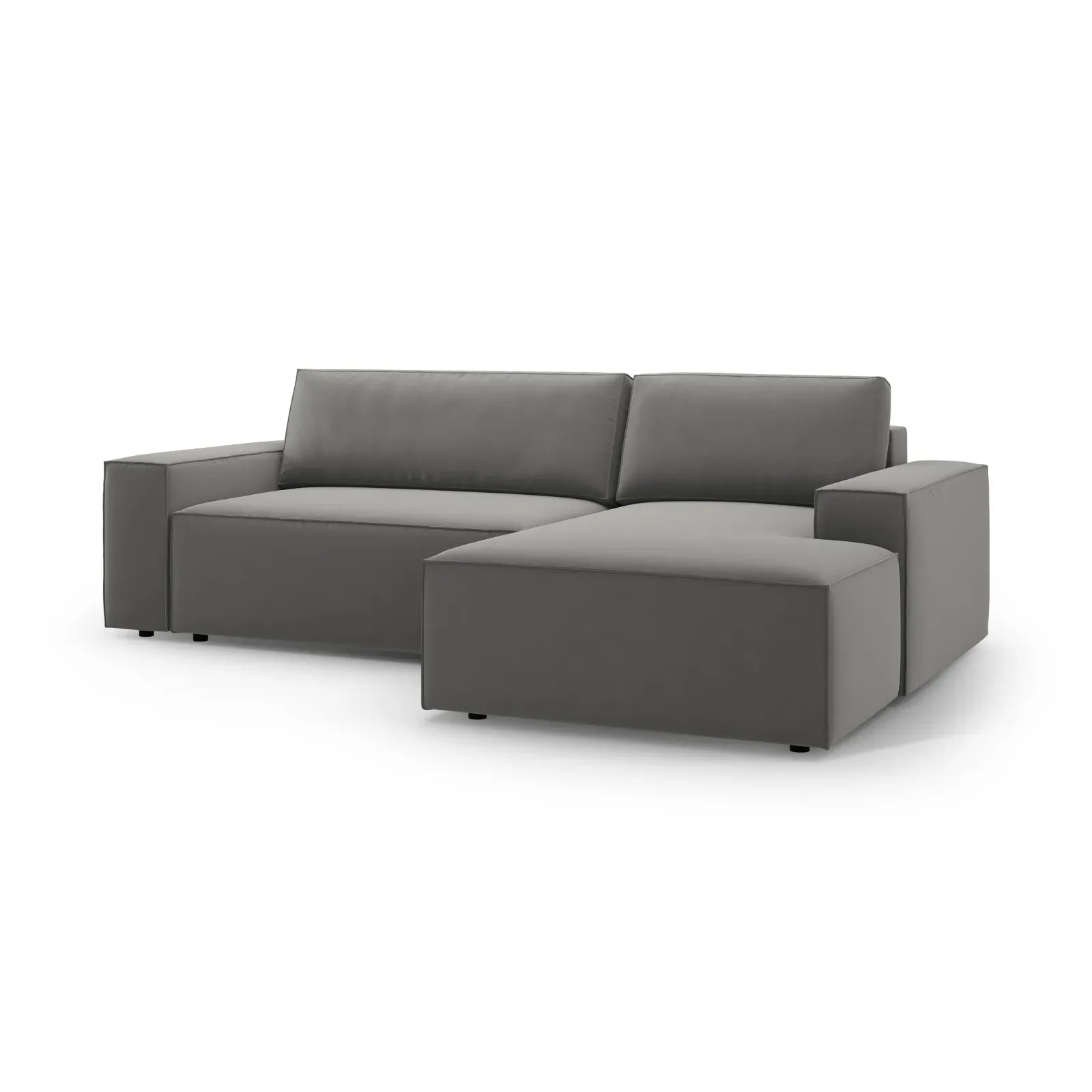 Jodie 3-Sitzer Ecksofa Rechts mit Schlaffunktion und Bettkasten mit Bezug aus Samt, Strukturstoff oder Boucle, 246x151 cm - Image 94