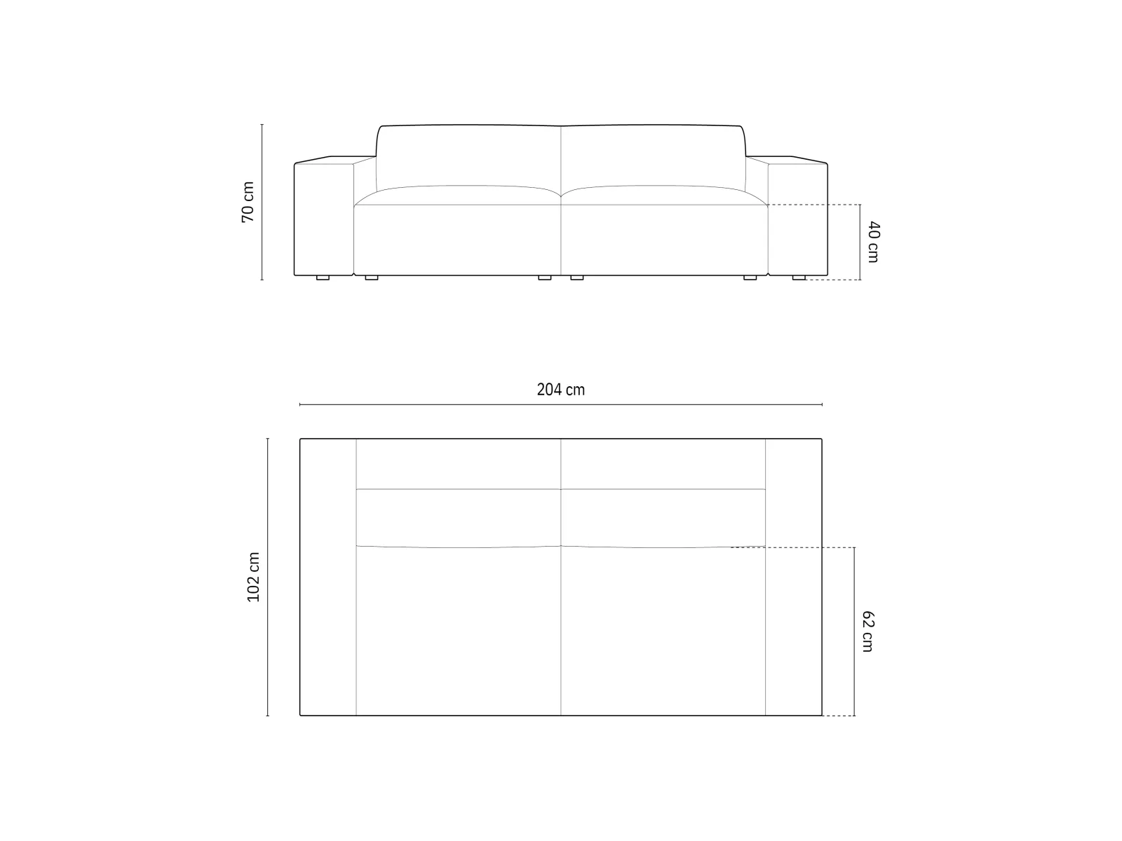 Jodie 3-Sitzer Sofa 204x102 cm - Image 67