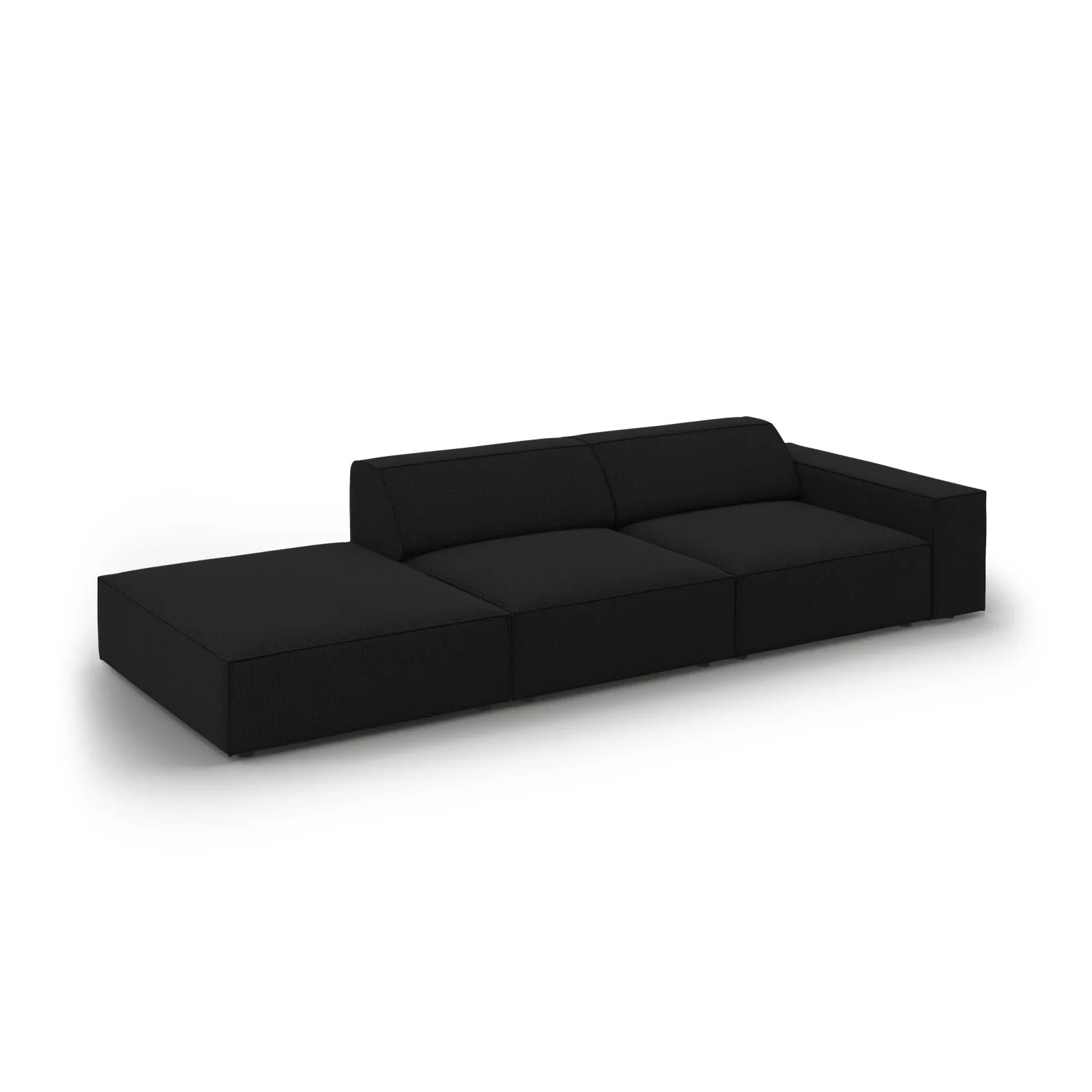 Jodie 3-Sitzer Sofa, Linke Seite offen, eckig, aus Samt oder Strukturstoff, 262x102 cm - Image 100