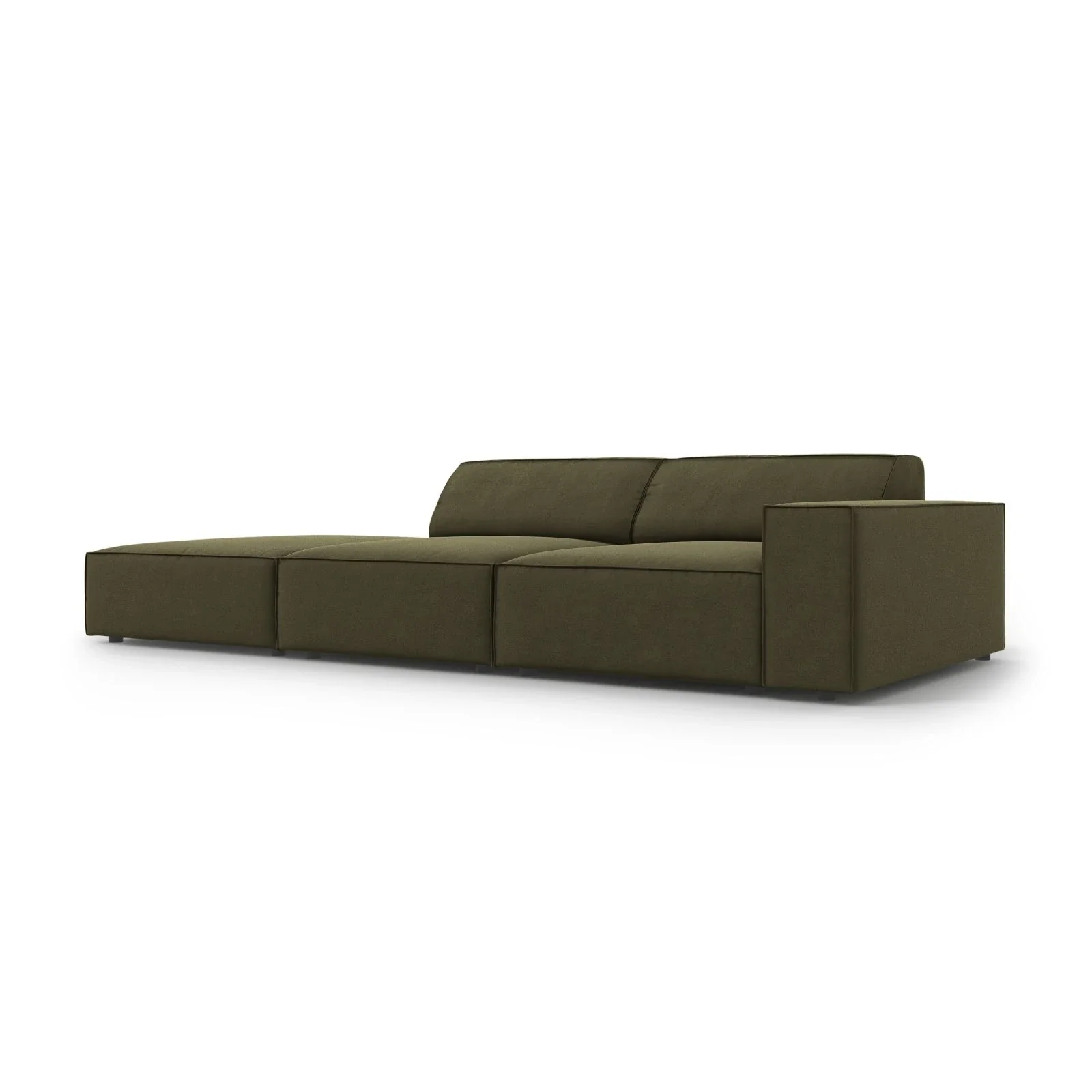 Jodie 3-Sitzer Sofa, Linke Seite offen, eckig, aus Samt oder Strukturstoff, 262x102 cm - Image 11
