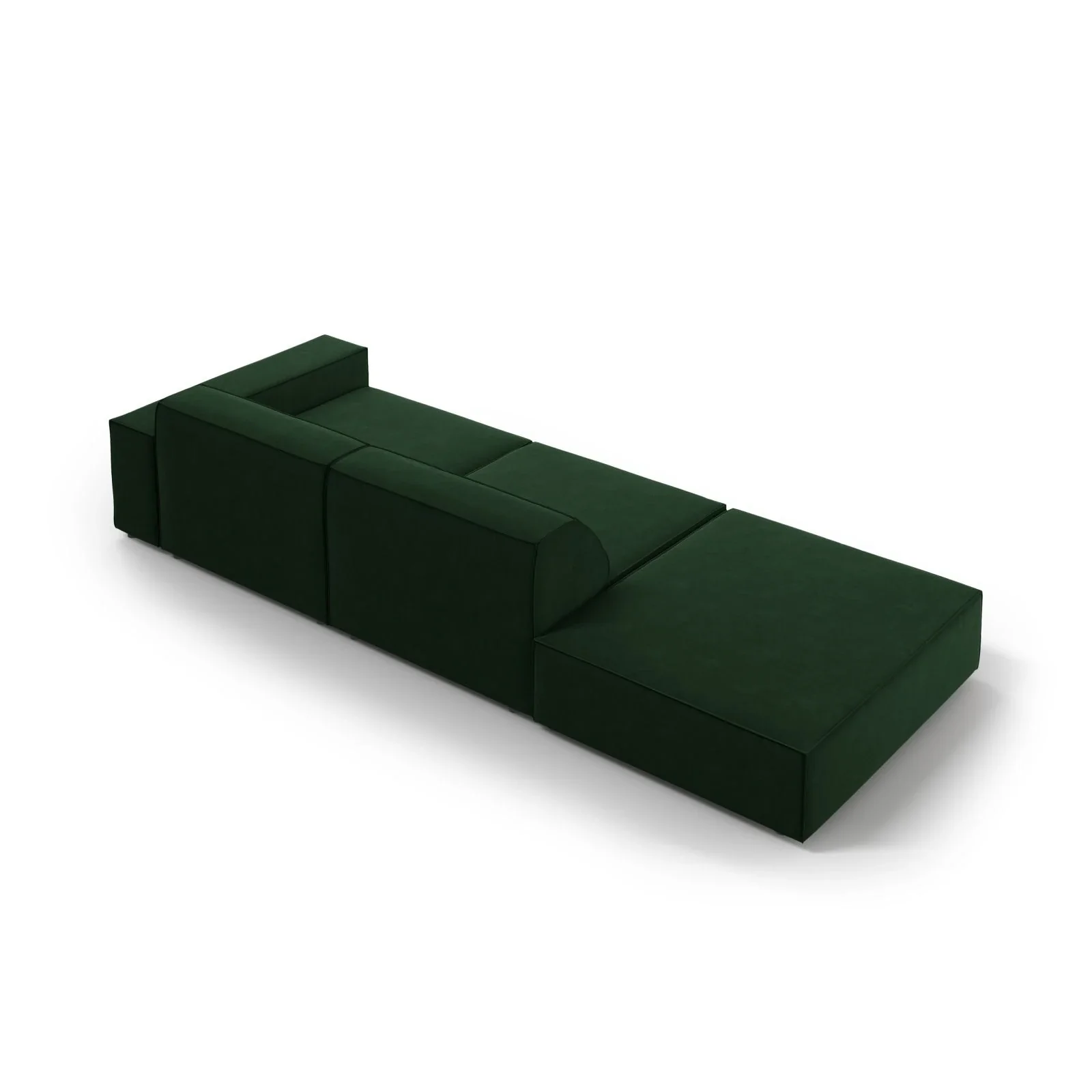 Jodie 3-Sitzer Sofa, Linke Seite offen, eckig, aus Samt oder Strukturstoff, 262x102 cm - Image 19