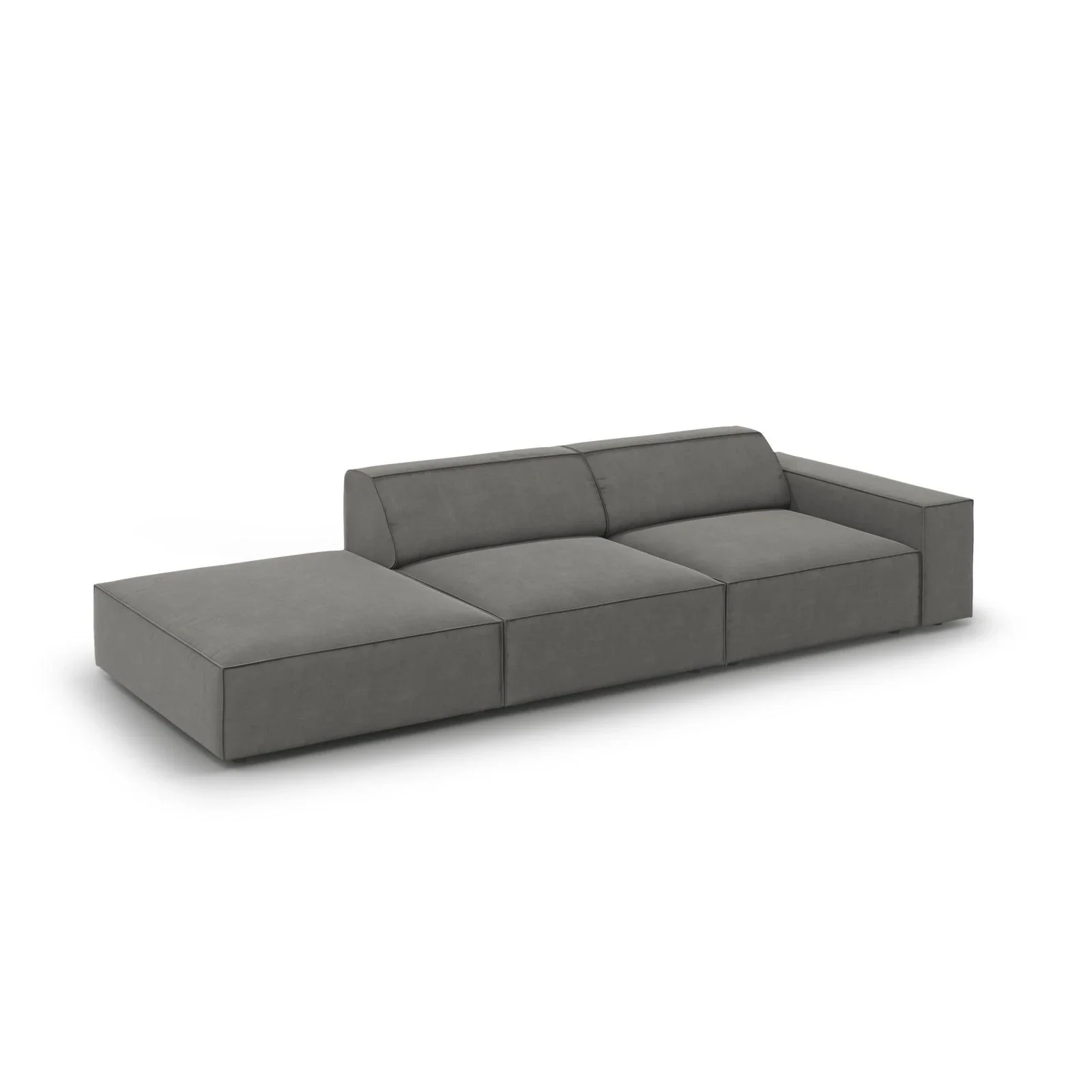Jodie 3-Sitzer Sofa, Linke Seite offen, eckig, aus Samt oder Strukturstoff, 262x102 cm - Image 31