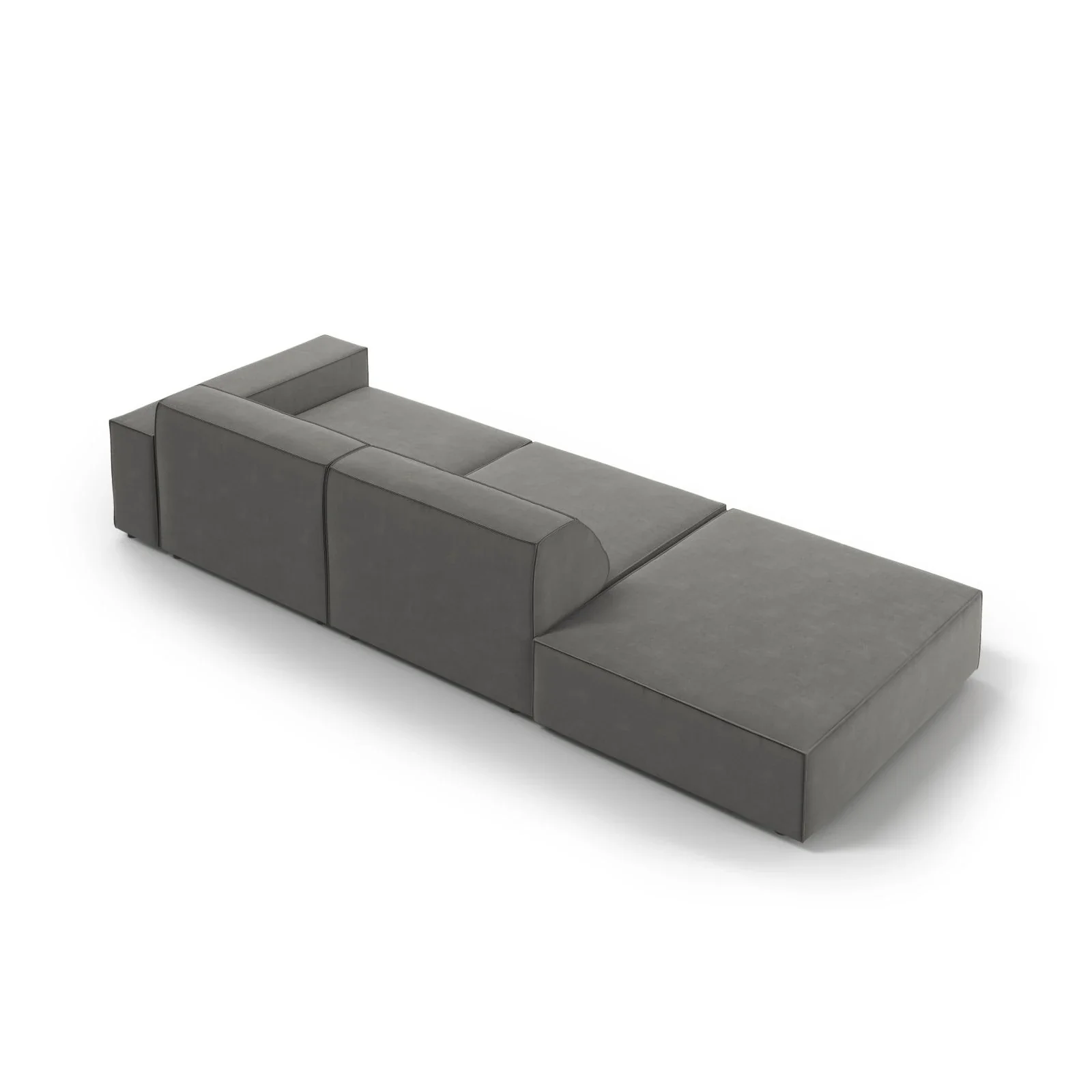 Jodie 3-Sitzer Sofa, Linke Seite offen, eckig, aus Samt oder Strukturstoff, 262x102 cm - Image 33