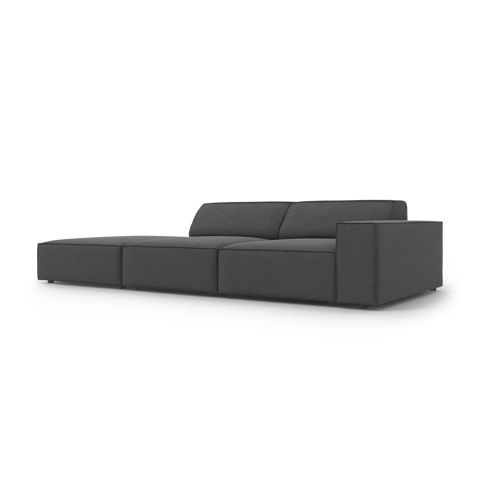 Jodie 3-Sitzer Sofa, Linke Seite offen, eckig, aus Samt oder Strukturstoff, 262x102 cm - Image 39