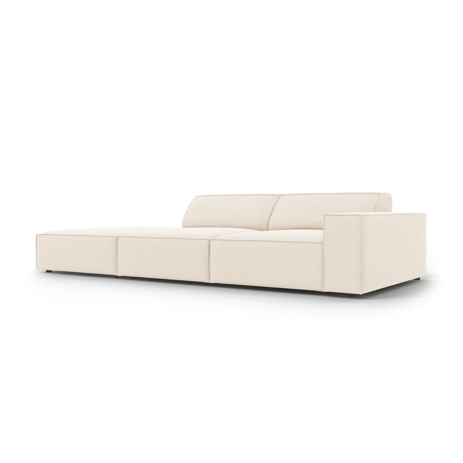 Jodie 3-Sitzer Sofa, Linke Seite offen, eckig, aus Samt oder Strukturstoff, 262x102 cm - Image 4