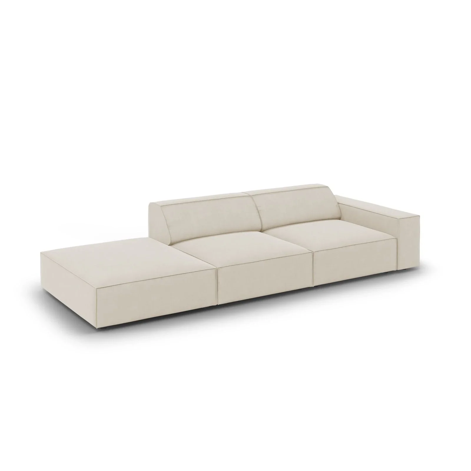 Jodie 3-Sitzer Sofa, Linke Seite offen, eckig, aus Samt oder Strukturstoff, 262x102 cm - Image 52