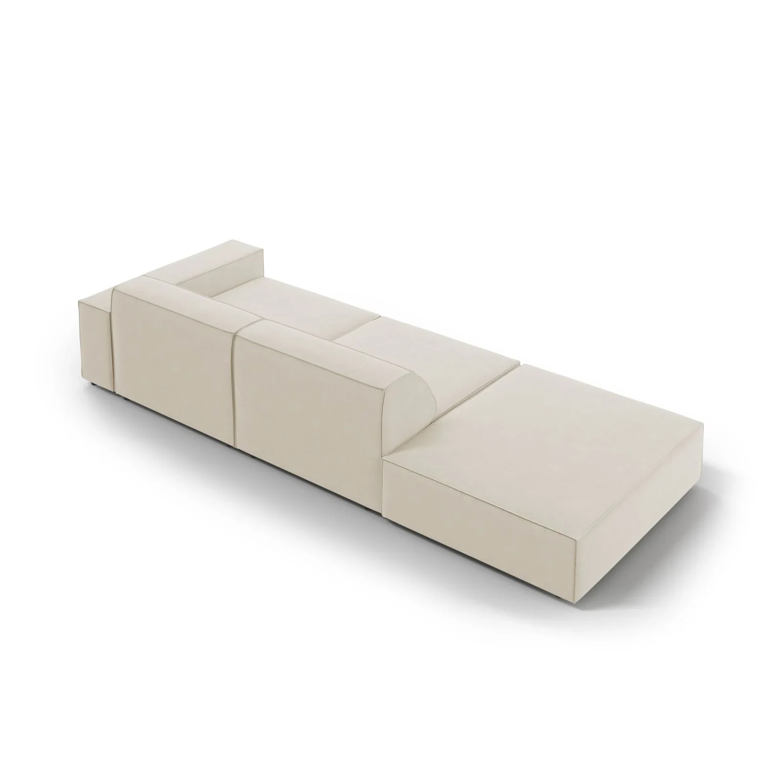 Jodie 3-Sitzer Sofa, Linke Seite offen, eckig, aus Samt oder Strukturstoff, 262x102 cm - Image 54