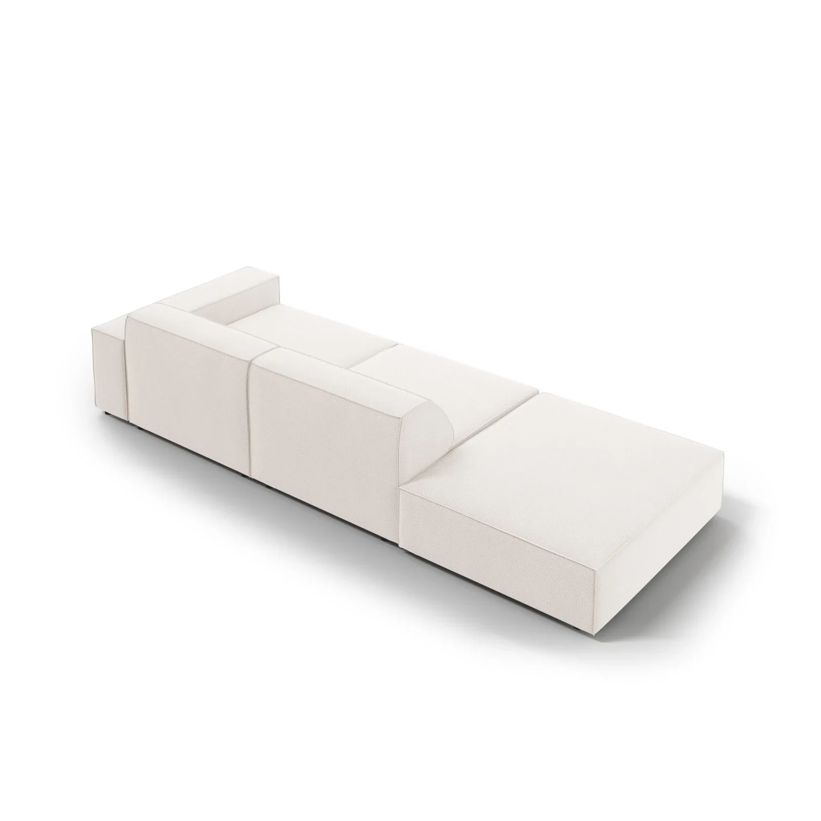 Jodie 3-Sitzer Sofa, Linke Seite offen, eckig, aus Samt oder Strukturstoff, 262x102 cm - Image 67